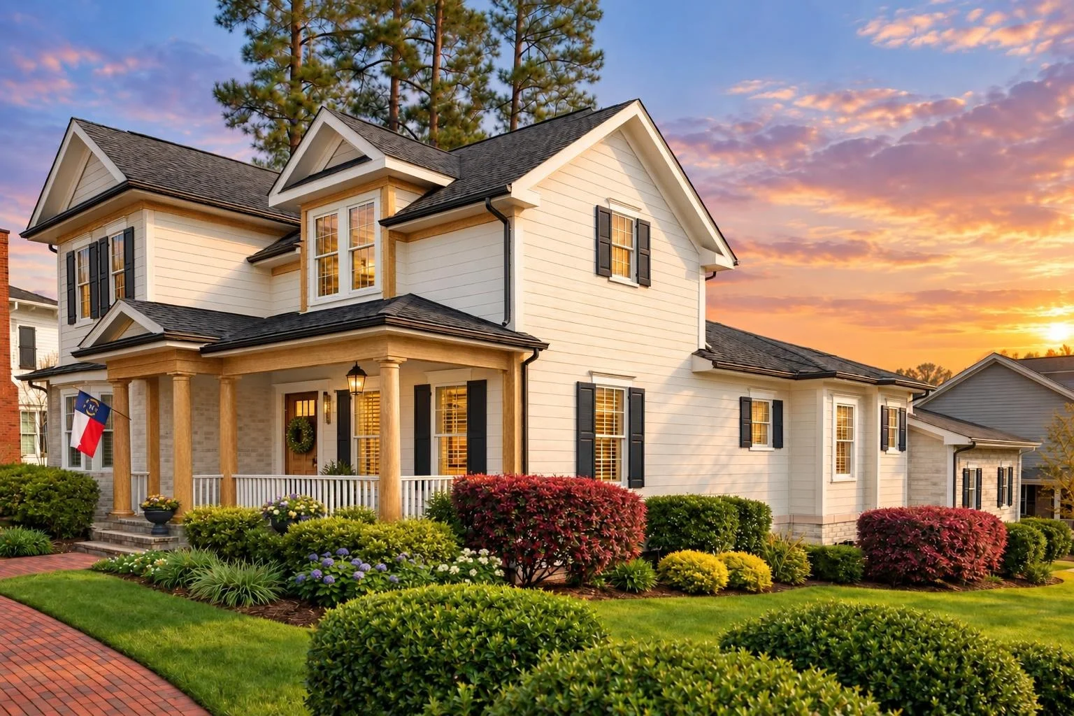 11-1998 HOUSE PLAN – Neo-Colonial / Neoclassical Home Plan – 4-Bed, 3.5-Bath, 2,749 SF - Warm Natural, AI-generated exterior concept