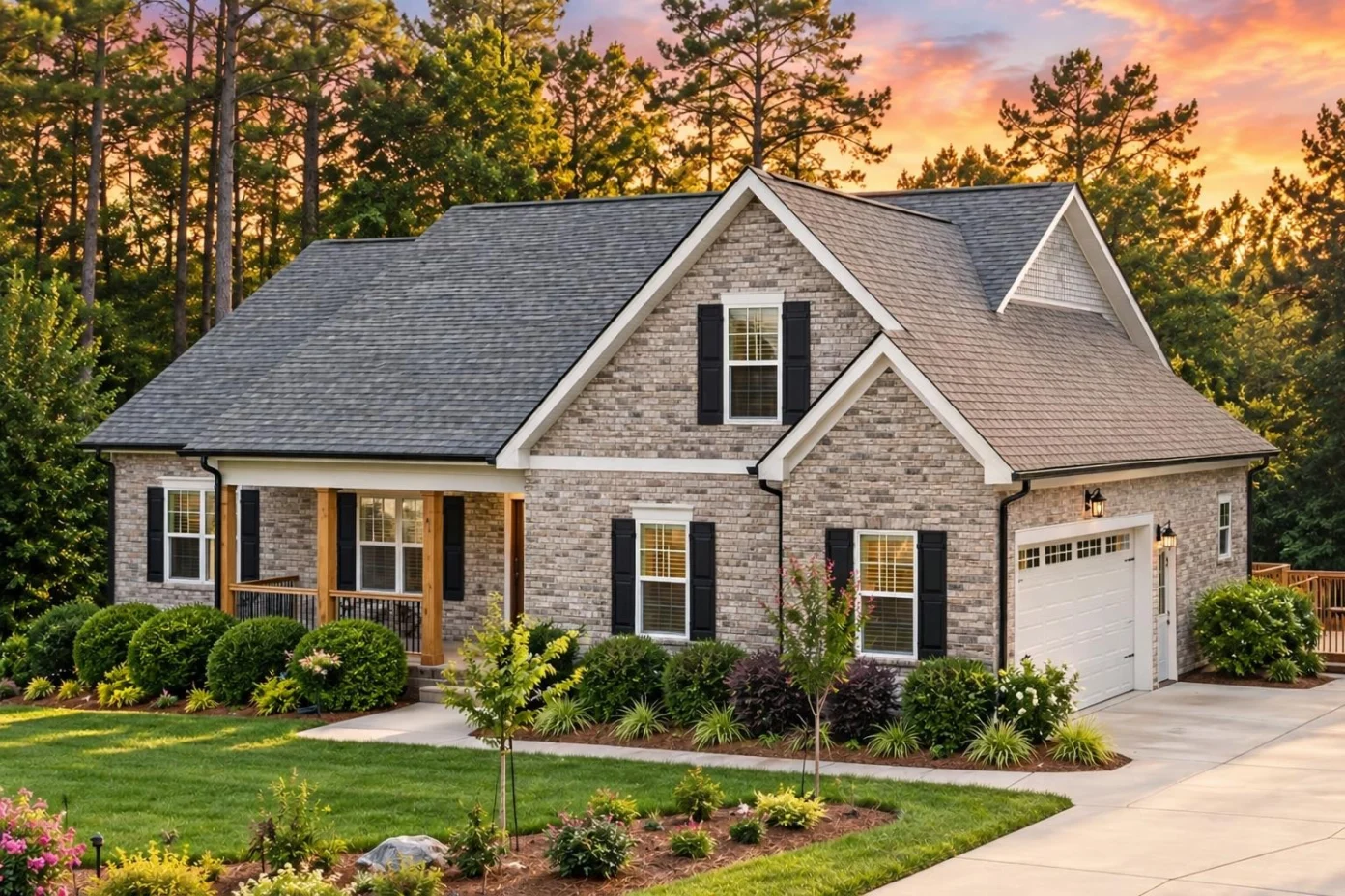 10-1630 HOUSE PLAN – Modern Craftsman Home Plan – 3-Bed, 2-Bath, 1,935 SF - Modern Brick, AI-generated exterior concept