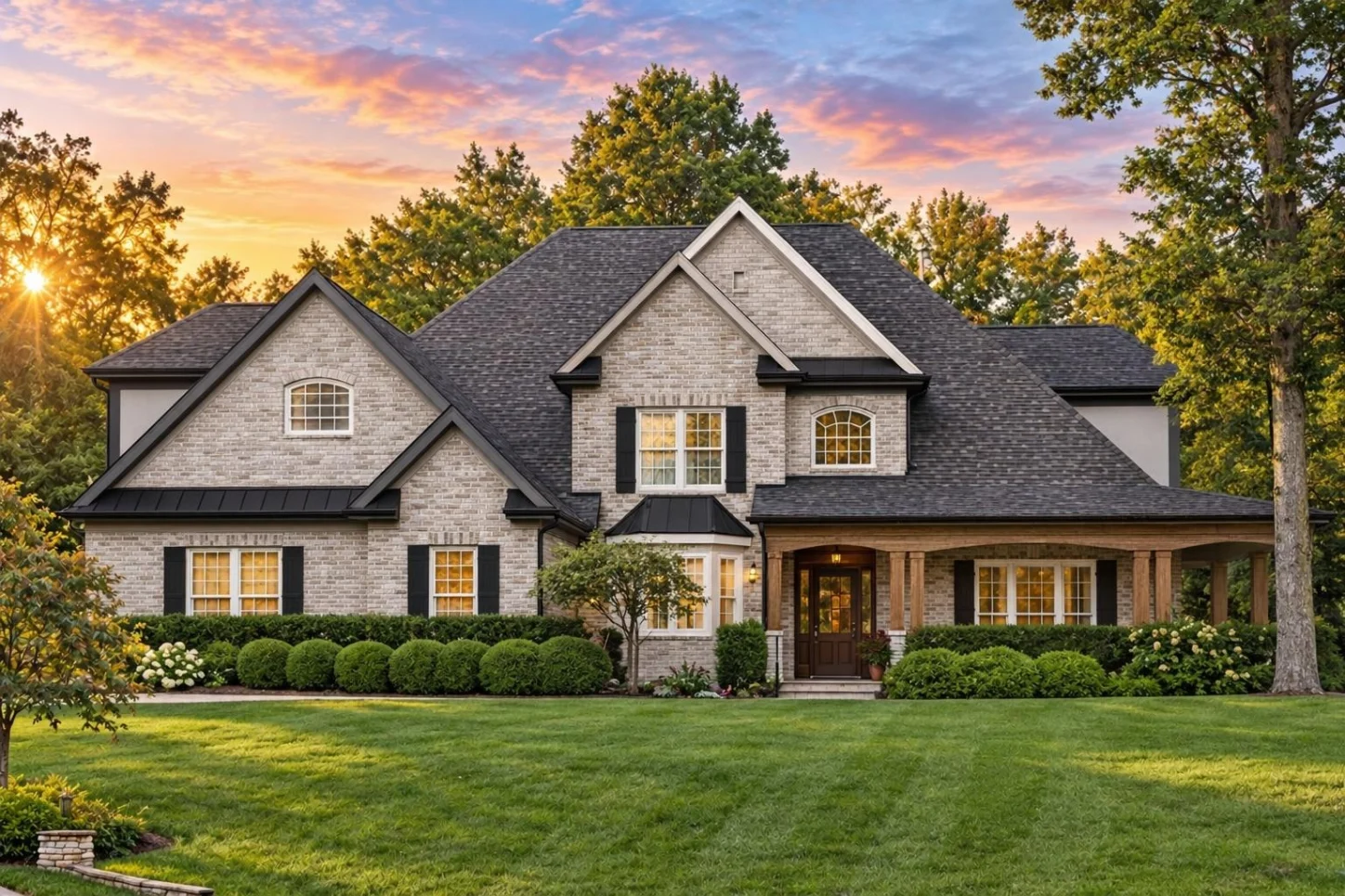 10-1783 HOUSE PLAN – Modern Craftsman Home Plan – 4-Bed, 3.5-Bath, 4,637 SF - Modern Brick, AI-generated exterior concept