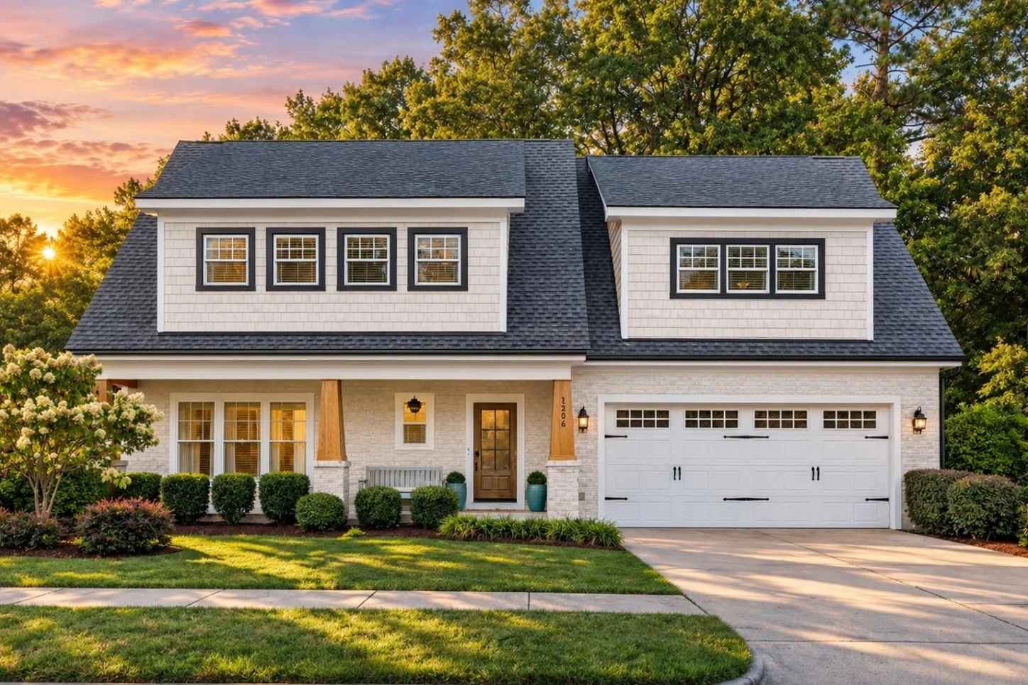 10-1033 HOUSE PLAN – Cape Cod Home Plan – 3-Bed, 2.5-Bath, 3,126 SF - Warm Natural, AI-generated exterior concept