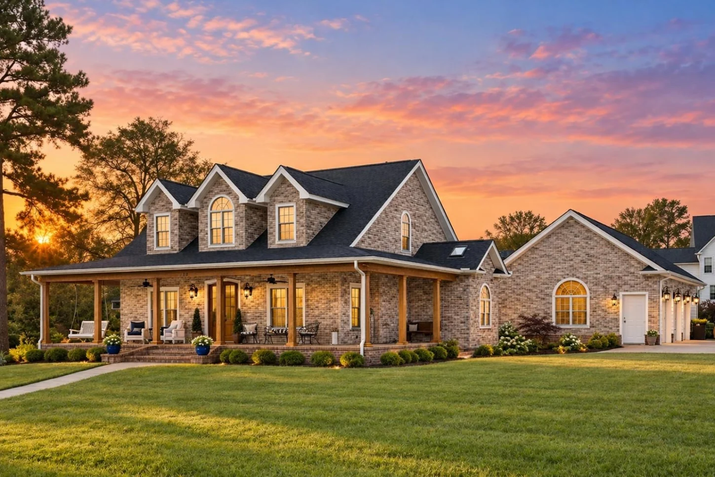 20-1203 HOUSE PLAN – Southern Traditional Home Plan – 4-Bed, 3-Bath, 3,164 SF - Modern Brick, AI-generated exterior concept