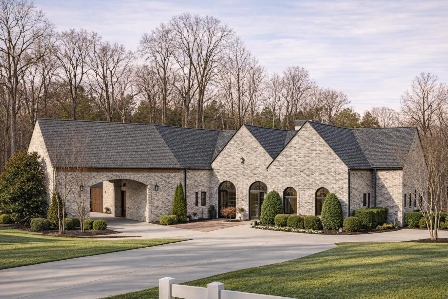 17-1825 HOUSE PLAN – French Country Home Plan – 3-Bed, 3.5-Bath, 5,403 SF PDF ONLY - Modern Brick, AI-generated exterior concept