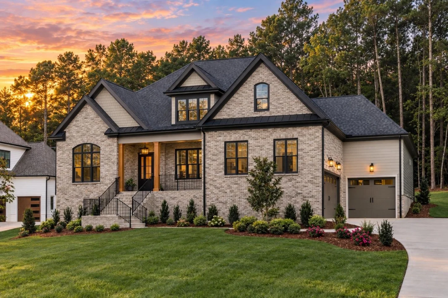 22-1395 HOUSE PLAN – Craftsman Home Plan – 4-Bed, 5-Bath, 4,490 SF - Modern Brick, AI-generated exterior concept