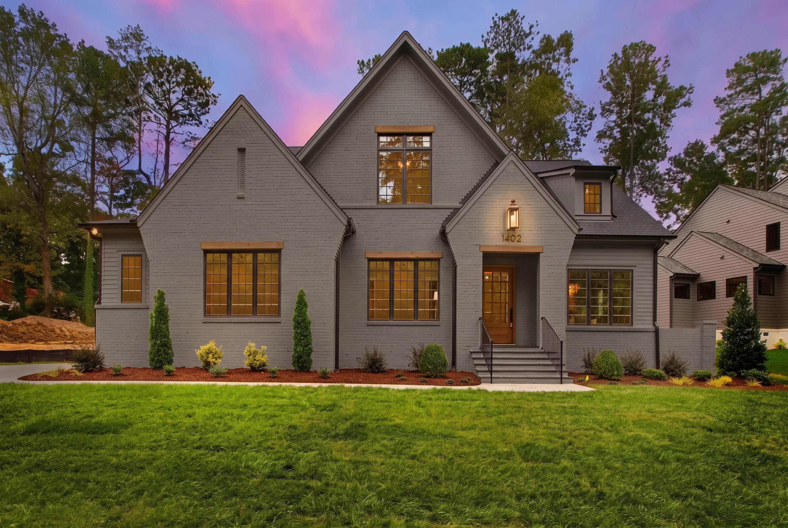 22-1826 HOUSE PLAN – French Country Home Plan – 4-Bed, 5-Bath, 4,277 SF - Modern Dark, AI-generated exterior concept