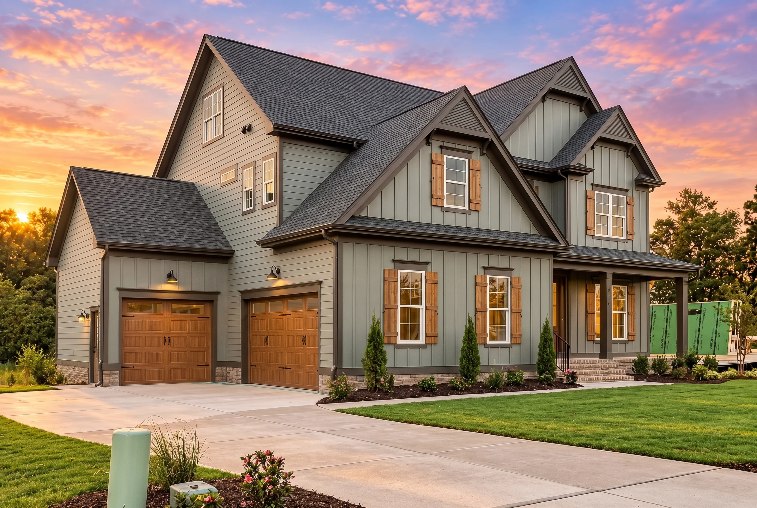 22-1875 HOUSE PLAN – Modern Farmhouse Home Plan – 4-Bed, 4-Bath, 3,239 SF - Modern Brick, AI-generated exterior concept