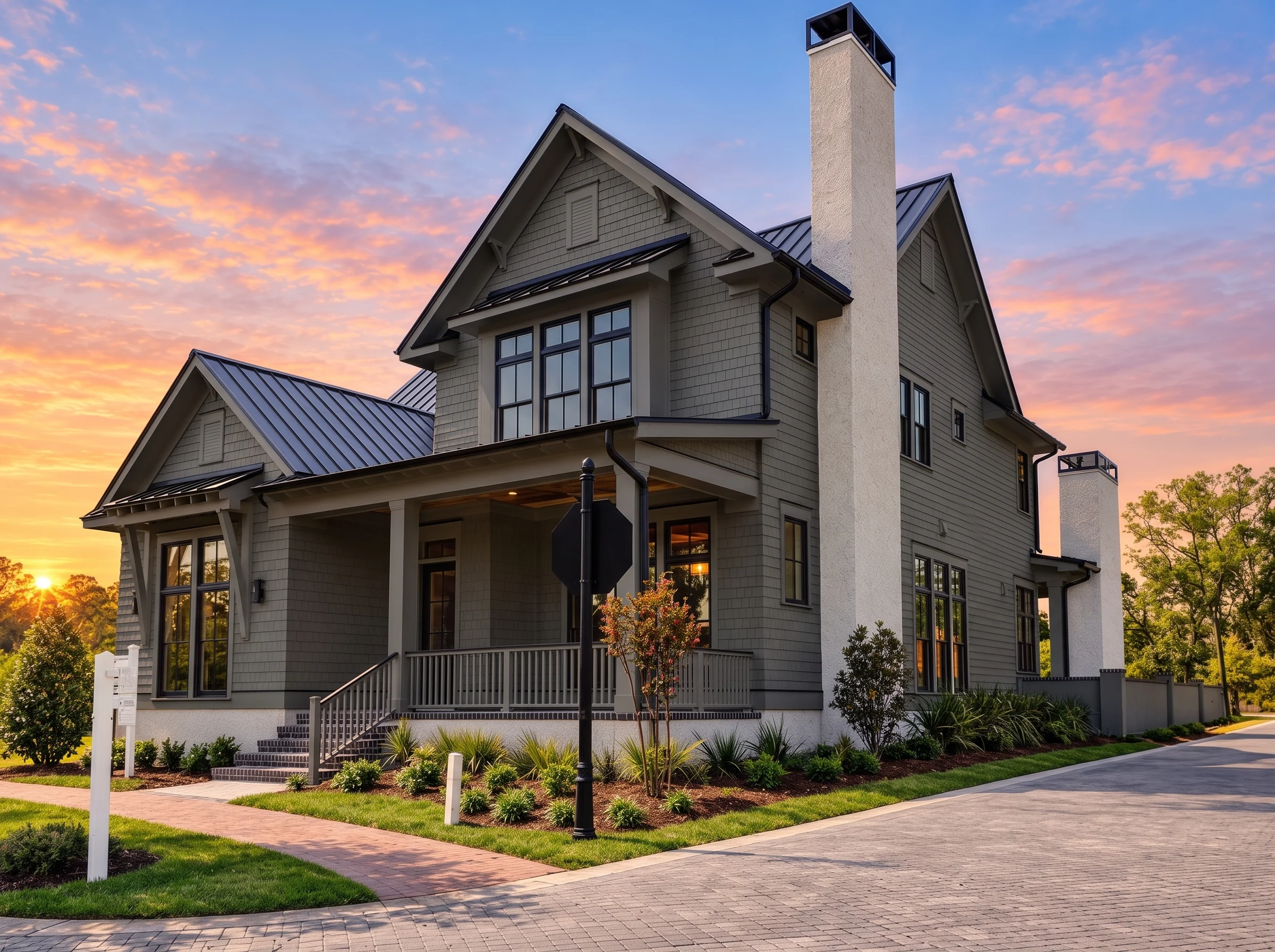 21-2674 HOUSE PLAN – Modern Farmhouse Home Plan – 5-Bed, 5-Bath, 3,398 SF - Modern Dark, AI-generated exterior concept