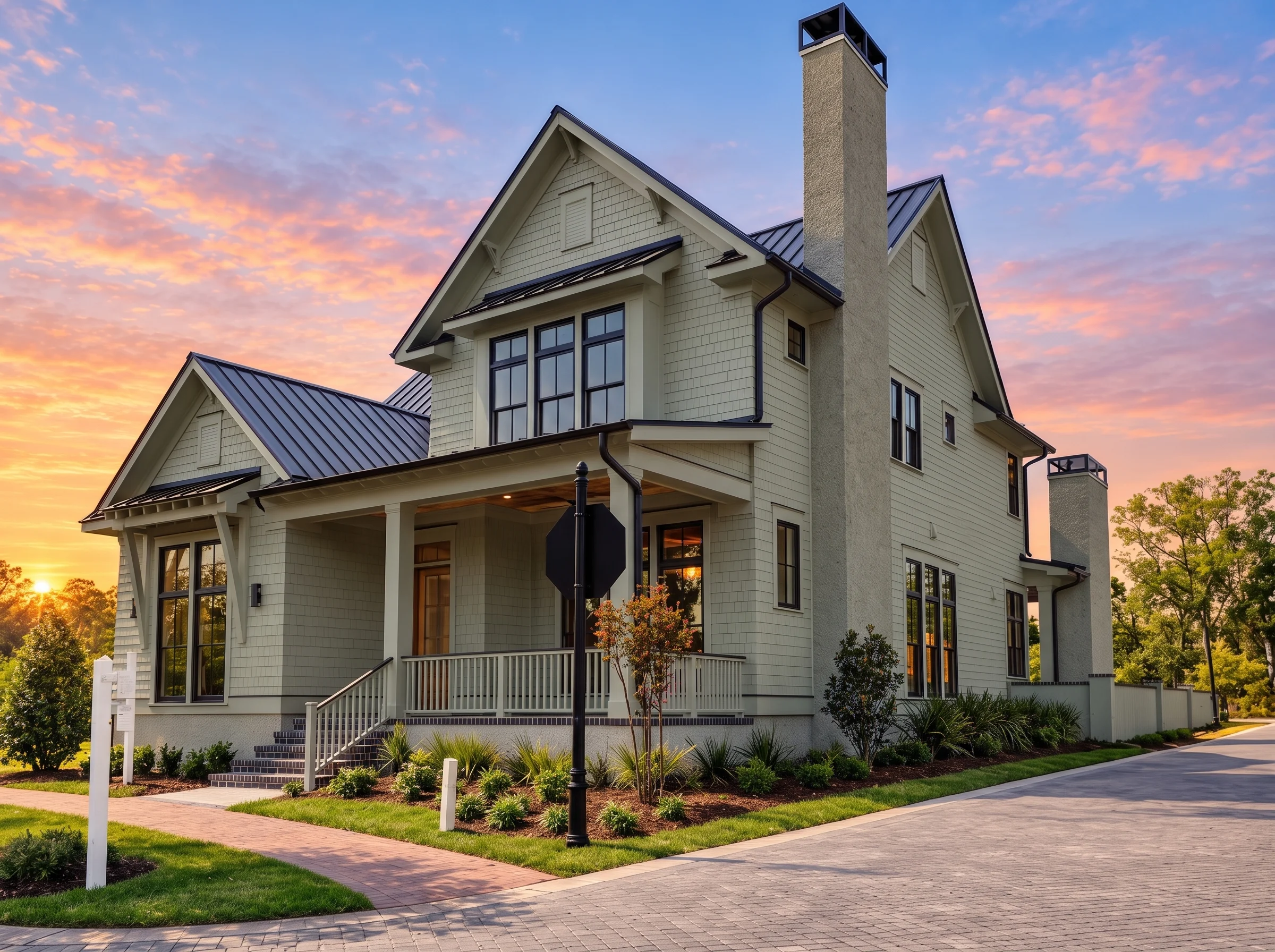21-2674 HOUSE PLAN – Modern Farmhouse Home Plan – 5-Bed, 5-Bath, 3,398 SF - Modern Brick, AI-generated exterior concept