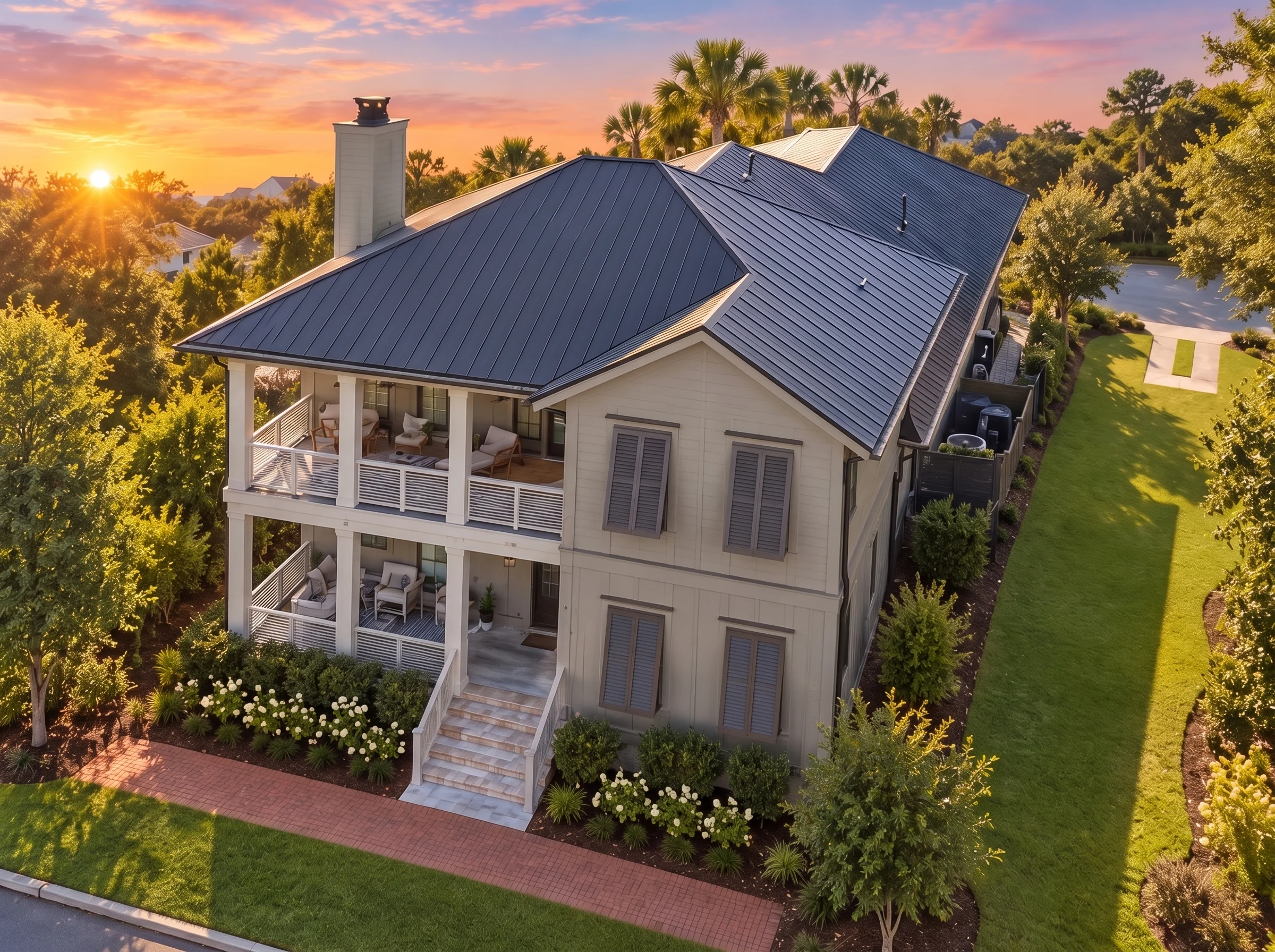 21-2732 HOUSE PLAN – Low Country Home Plan – 4-Bed, 3-Bath, 2,825 SF - Warm Natural, AI-generated exterior concept