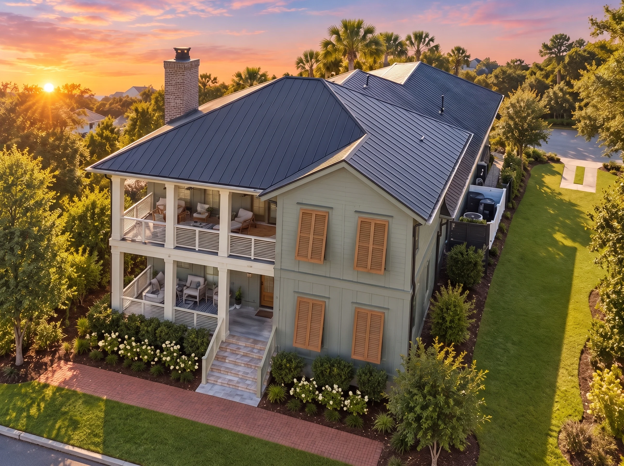 21-2732 HOUSE PLAN – Low Country Home Plan – 4-Bed, 3-Bath, 2,825 SF - Modern Brick, AI-generated exterior concept