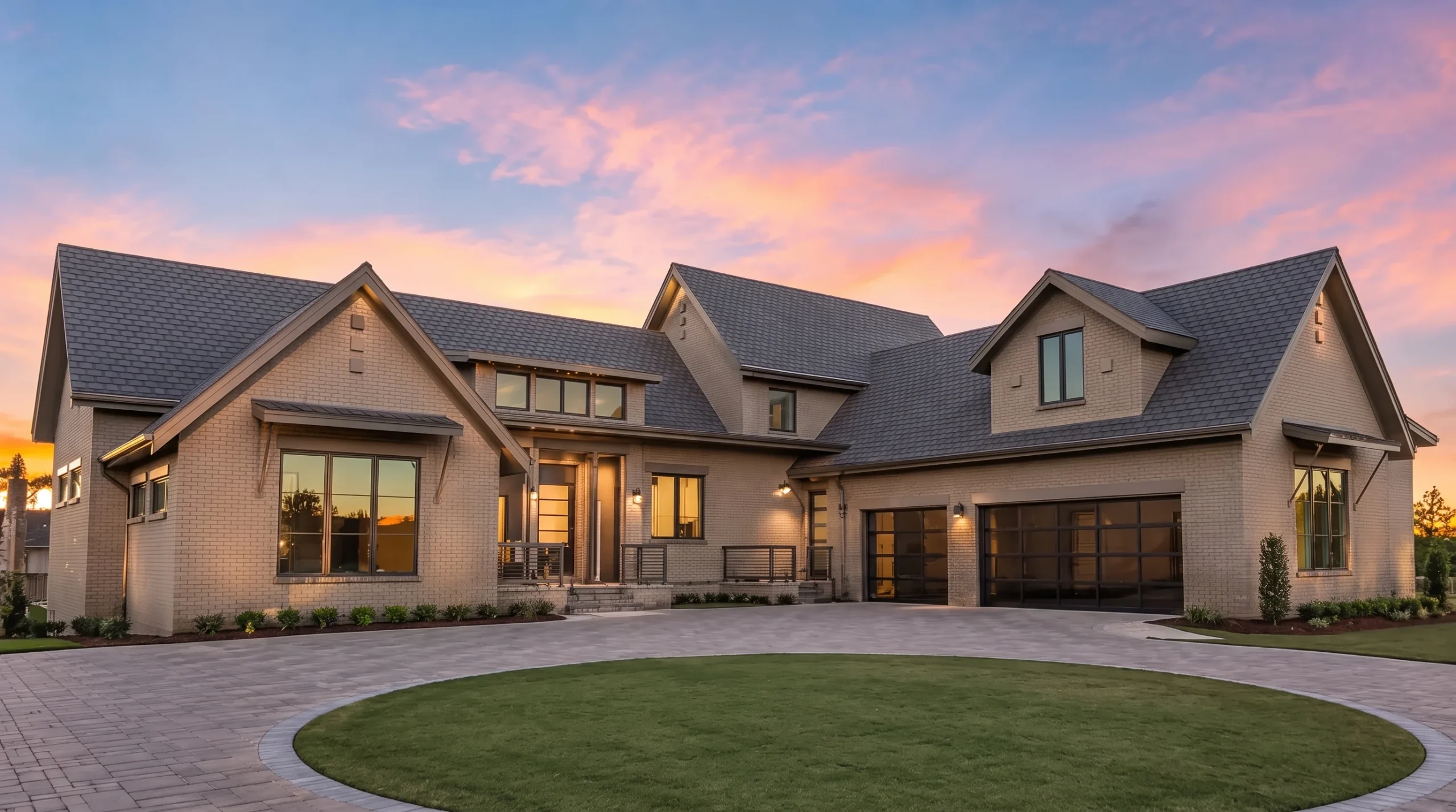 22-1821 HOUSE PLAN – French Country Home Plan – 3-Bed, 3-Bath, 2,530 SF - Warm Natural, AI-generated exterior concept