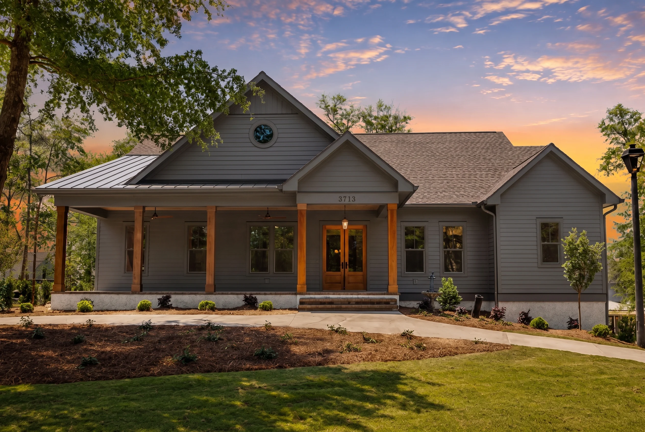 24-1052 HOUSE PLAN – Modern Farmhouse Home Plan – 3-Bed, 2-Bath, 2,781 SF - Modern Dark, AI-generated exterior concept