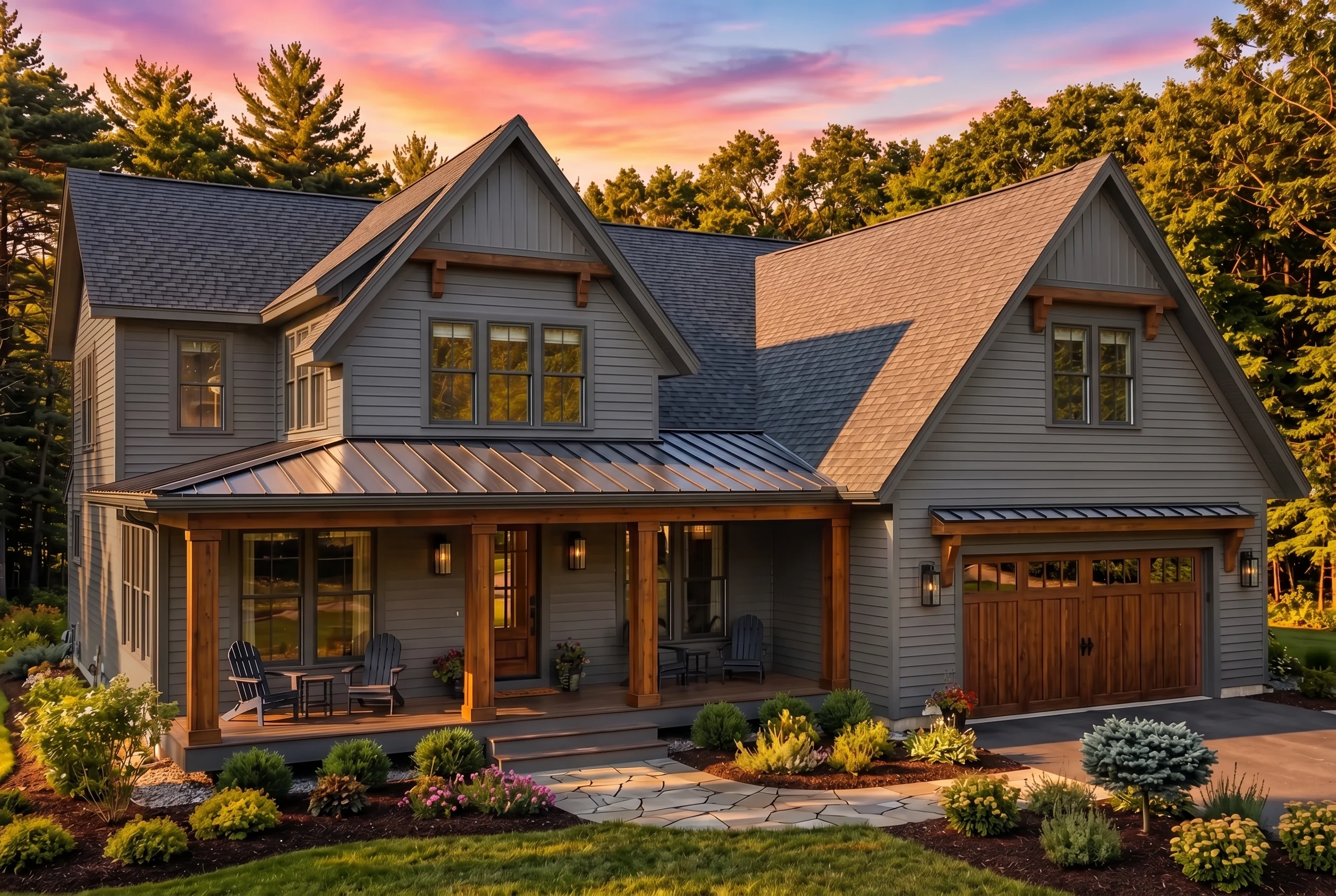 24-1540 HOUSE PLAN – Modern Farmhouse Home Plan – 4-Bed, 3.5-Bath, 3,510 SF - Modern Dark, AI-generated exterior concept