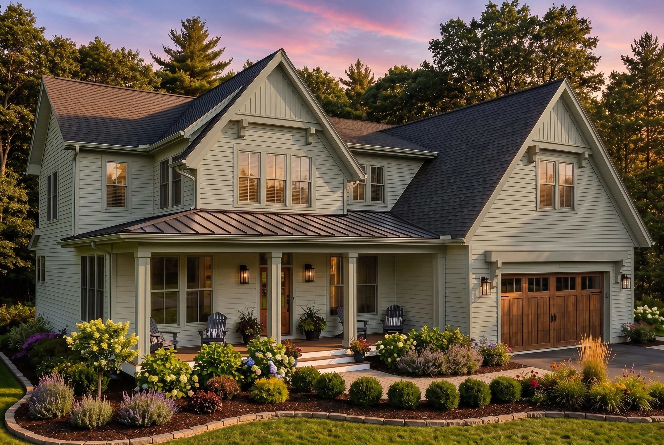 24-1960 HOUSE PLAN – Modern Farmhouse Home Plan – 4-Bed, 4.5-Bath, 4,030 SF - Modern Brick, AI-generated exterior concept