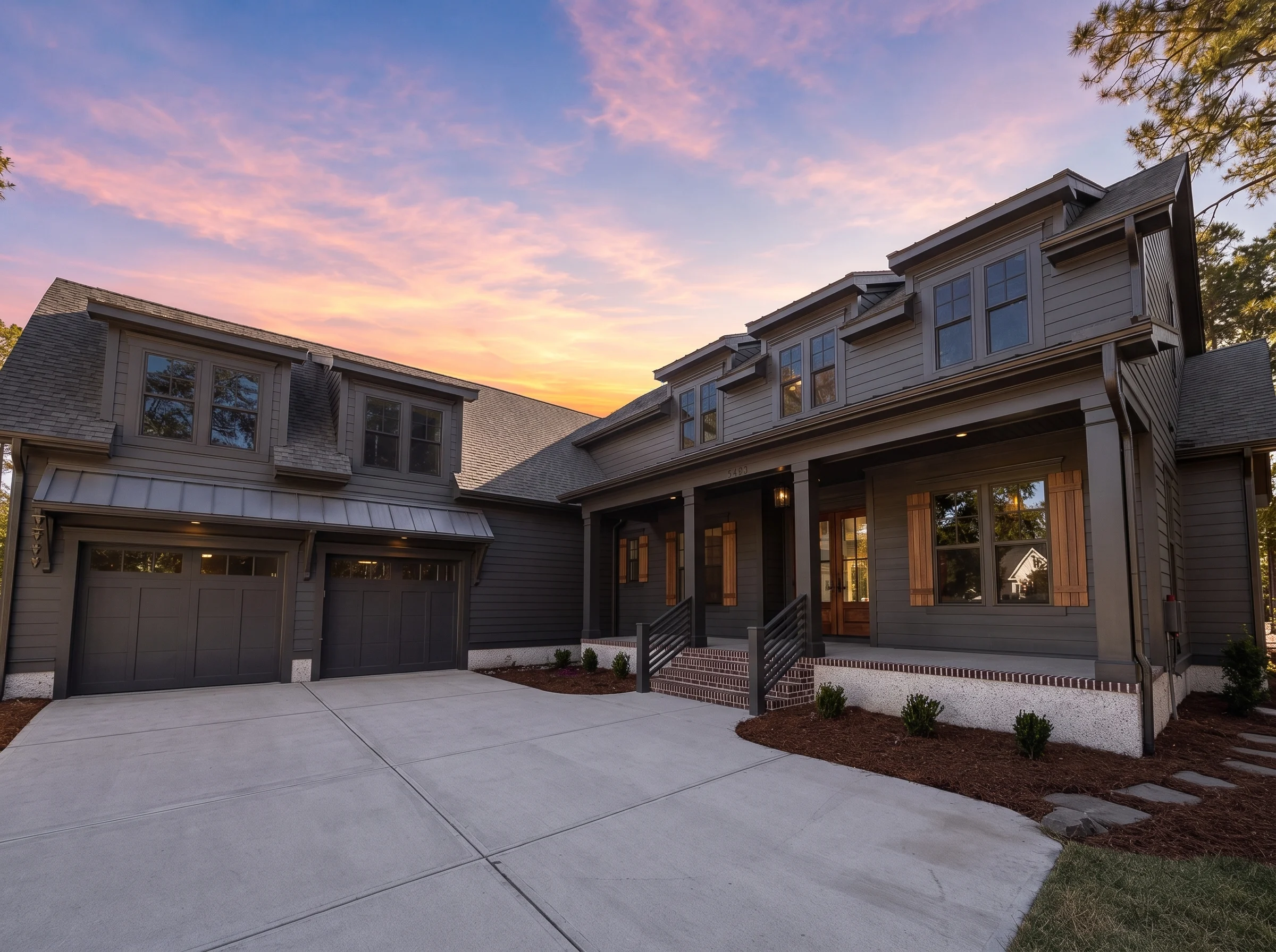 24-1966 HOUSE PLAN – Low Country Home Plan – 3-Bed, 3-Bath, 3,571 SF - Modern Dark, AI-generated exterior concept