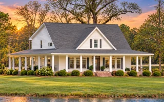 14-1758 HOUSE PLAN - Classic Farmhouse Home Plan - 3-Bed, 2-Bath, 2,406 SF