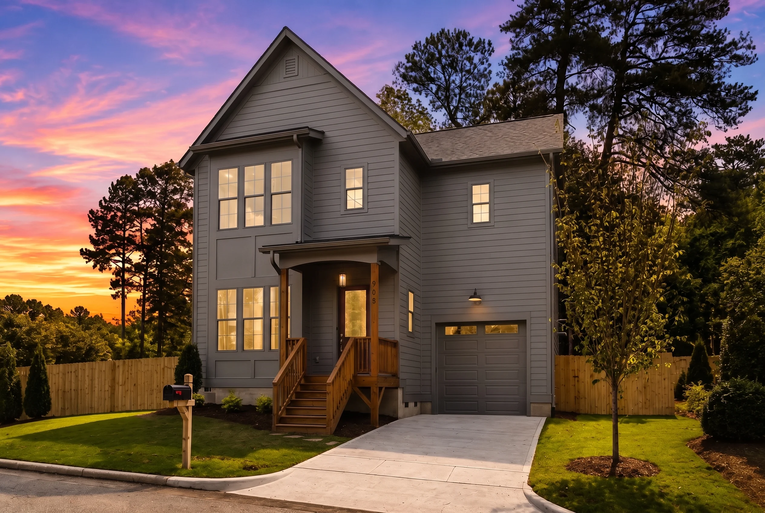 24-1480 HOUSE PLAN – Modern Farmhouse Home Plan – 3-Bed, 2.5-Bath, 2,047 SF - Modern Dark, AI-generated exterior concept