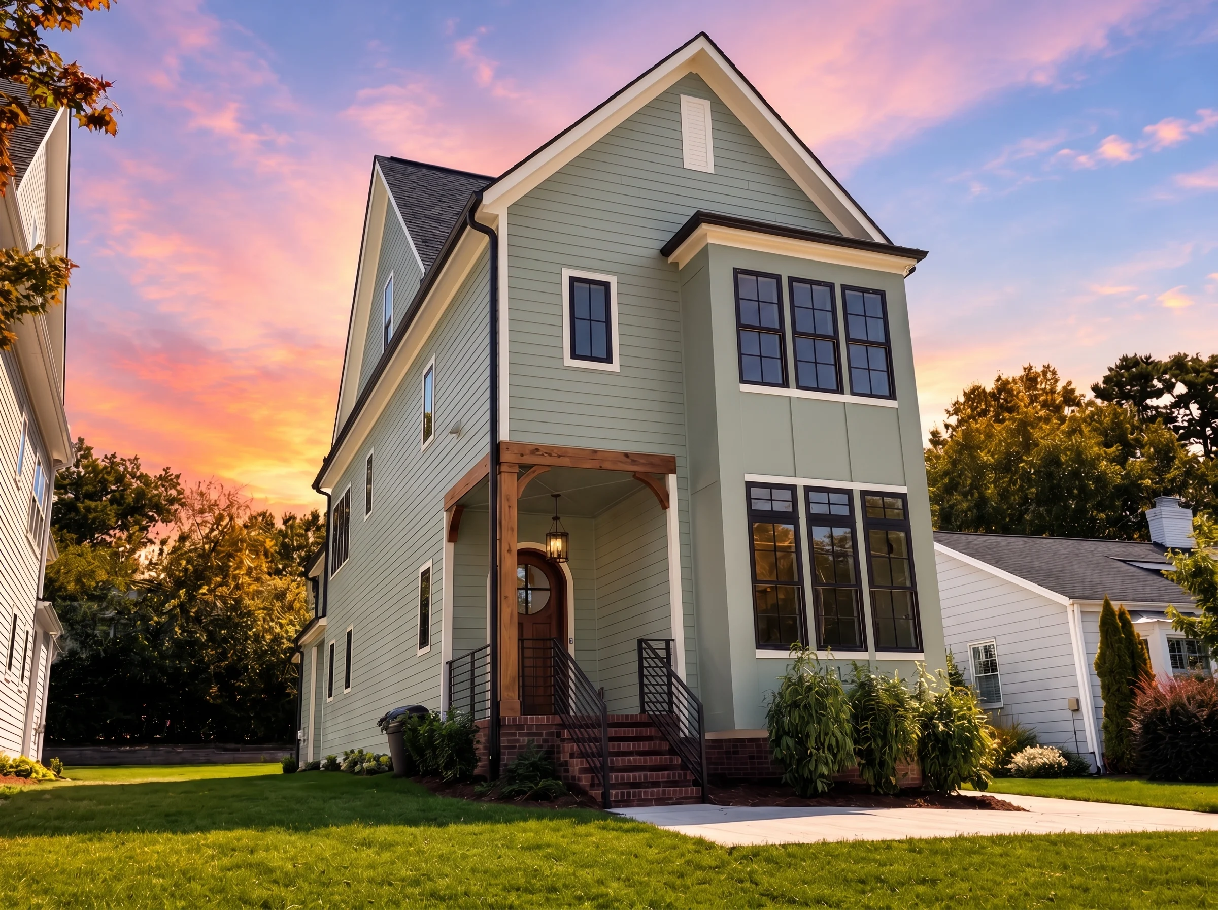24-1452 HOUSE PLAN – Contemporary Home Plan – 4-Bed, 4-Bath, 2,964 SF - Modern Brick, AI-generated exterior concept
