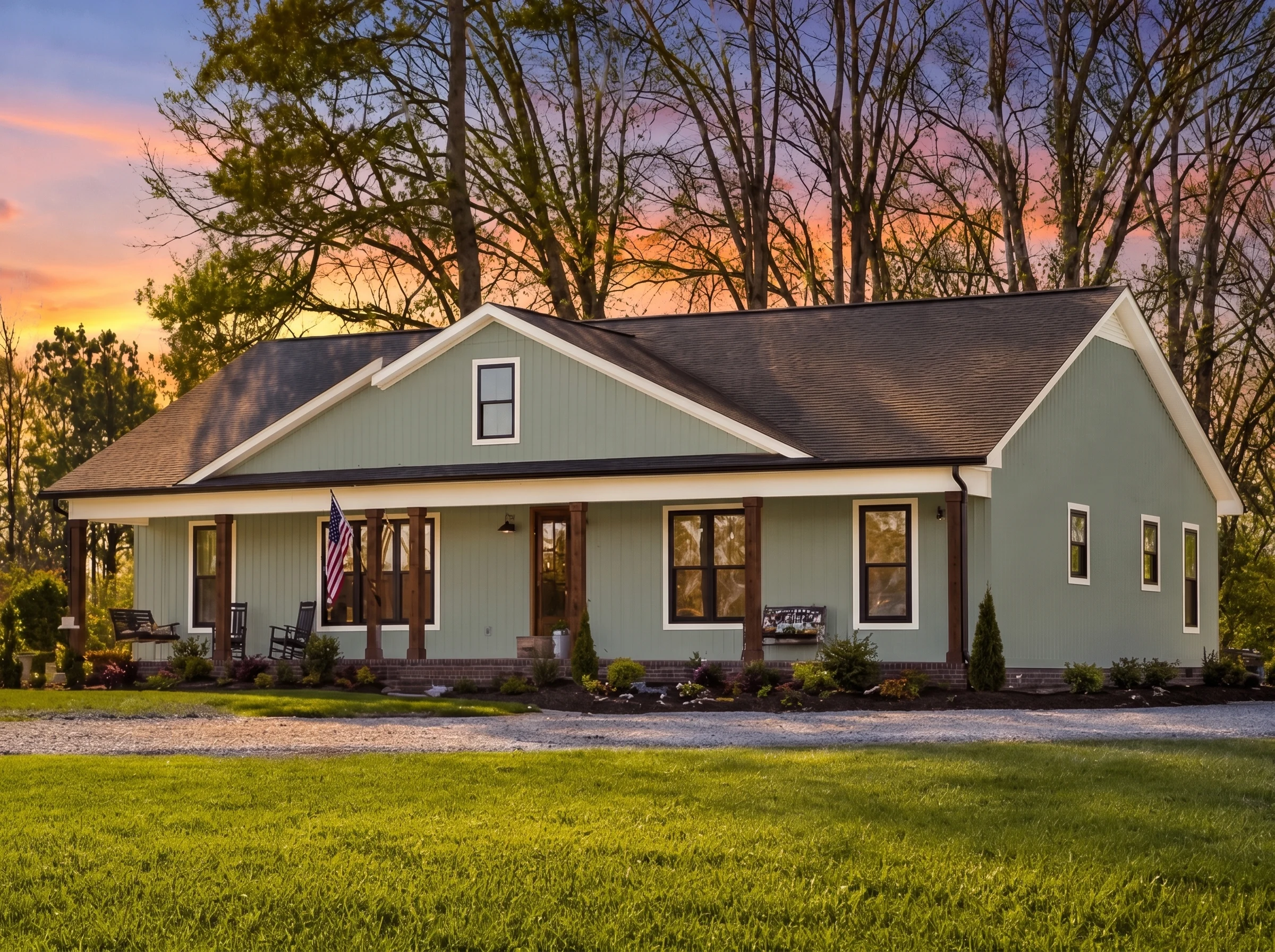 23-1034 HOUSE PLAN – Cottage Farmhouse Home Plan – 3-Bed, 2.5-Bath, 1,707 SF - Modern Brick, AI-generated exterior concept