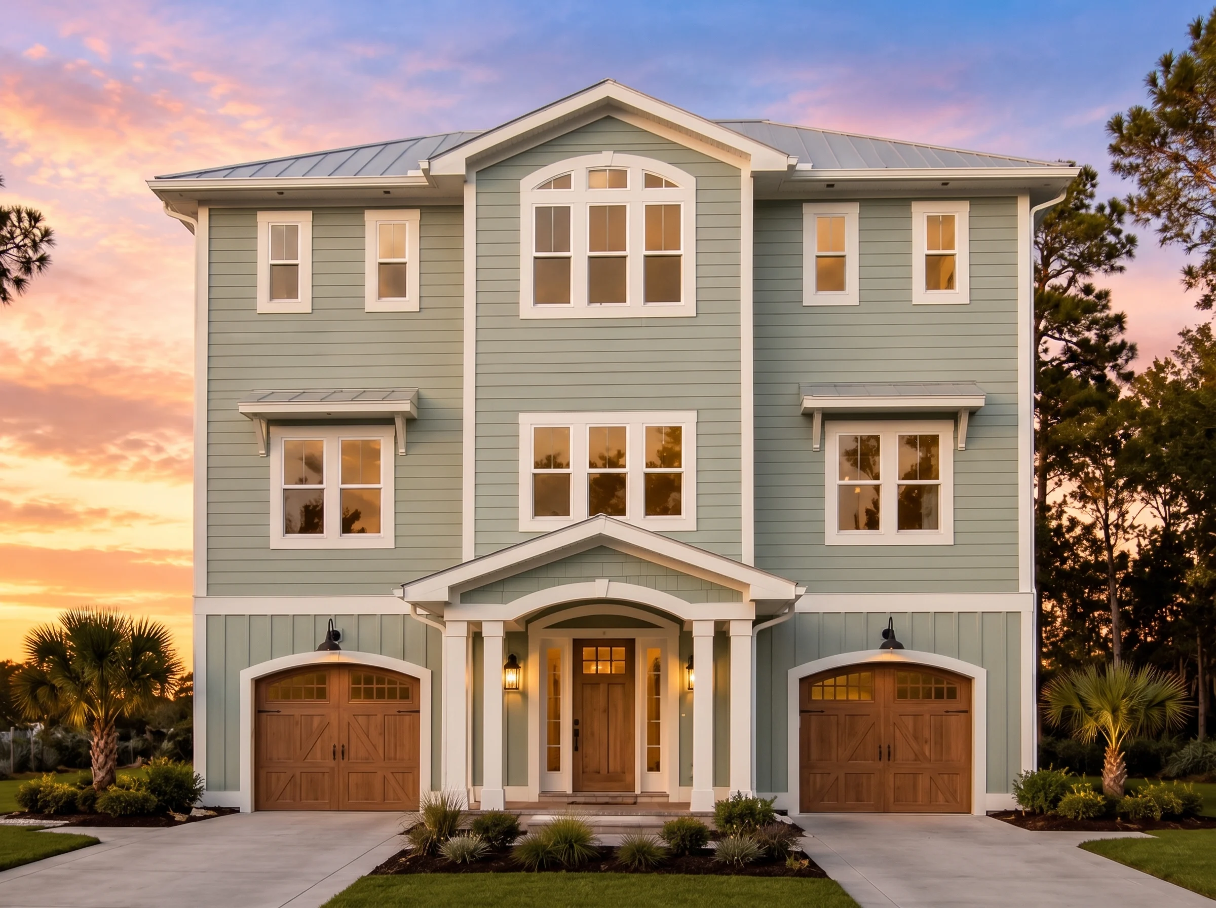 22-1609 HOUSE PLAN – Coastal Home Plan – 4-Bed, 4.5-Bath, 3,612 SF - Modern Brick, AI-generated exterior concept