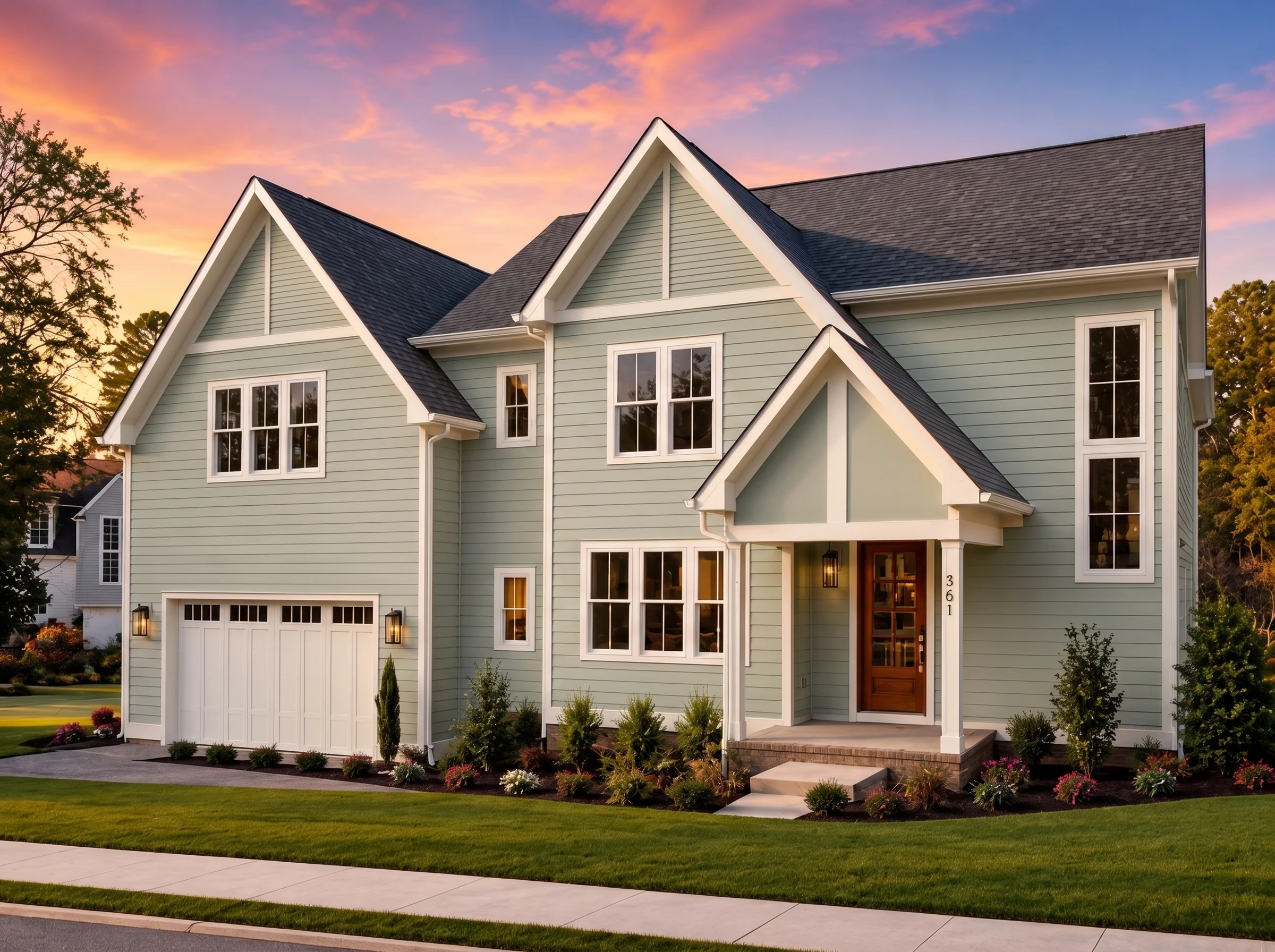 23-1063 HOUSE PLAN – Modern Farmhouse Home Plan – 4-Bed, 3.5-Bath, 3,520 SF - Modern Brick, AI-generated exterior concept