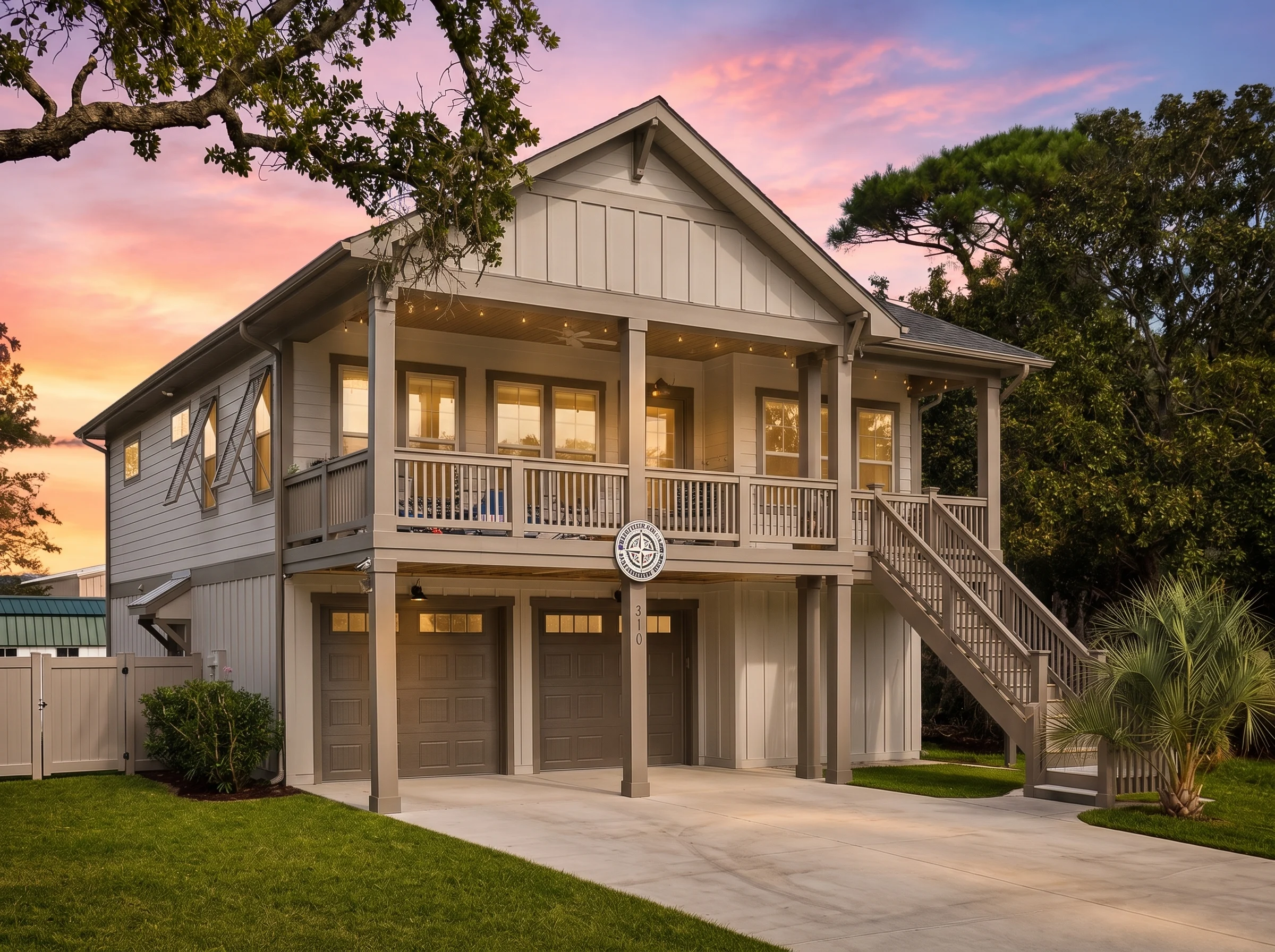 20-1510 HOUSE PLAN – Coastal Home Plan – 4-Bed, 4-Bath, 2,120 SF - Warm Natural, AI-generated exterior concept