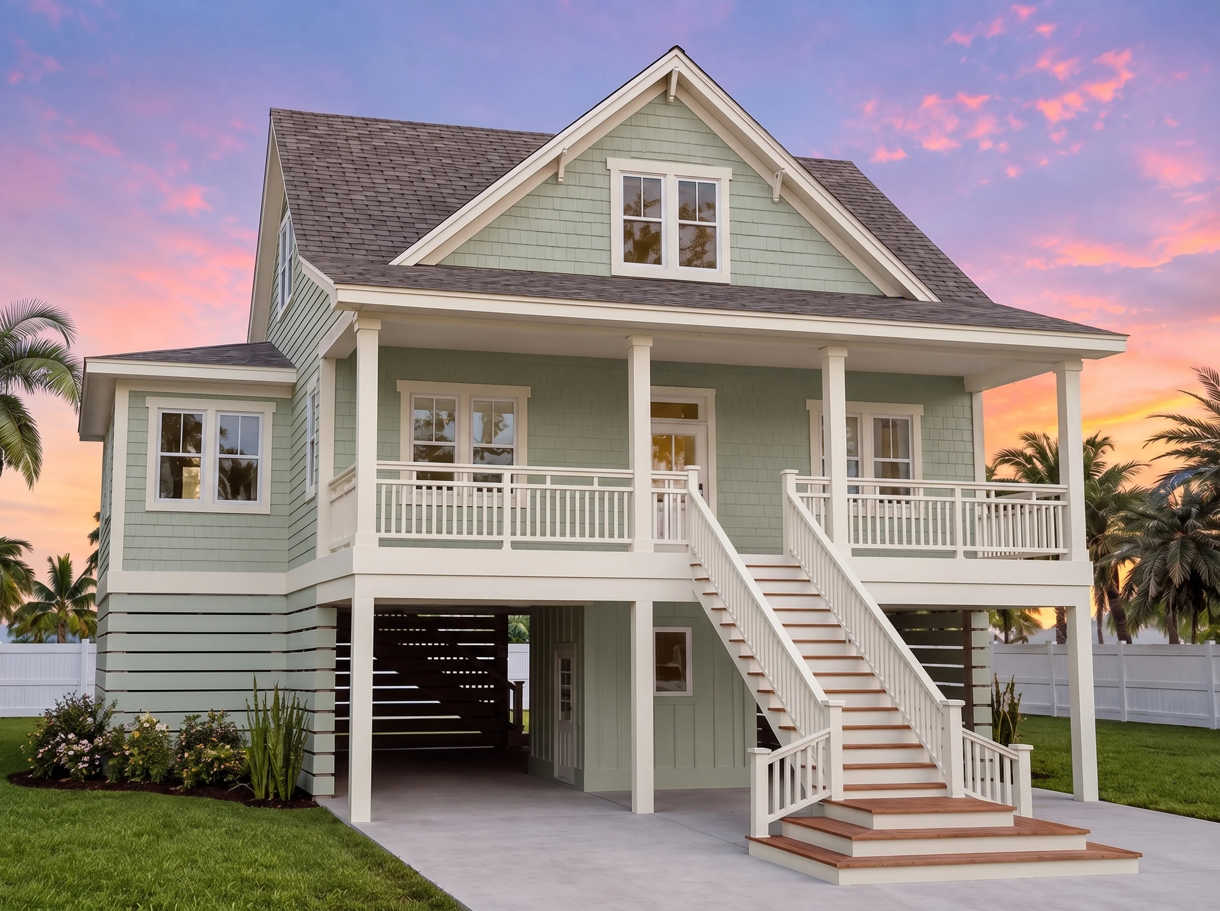 20-1568 HOUSE PLAN – Coastal Home Plan – 3-Bed, 2.5-Bath, 2,412 SF - Modern Brick, AI-generated exterior concept