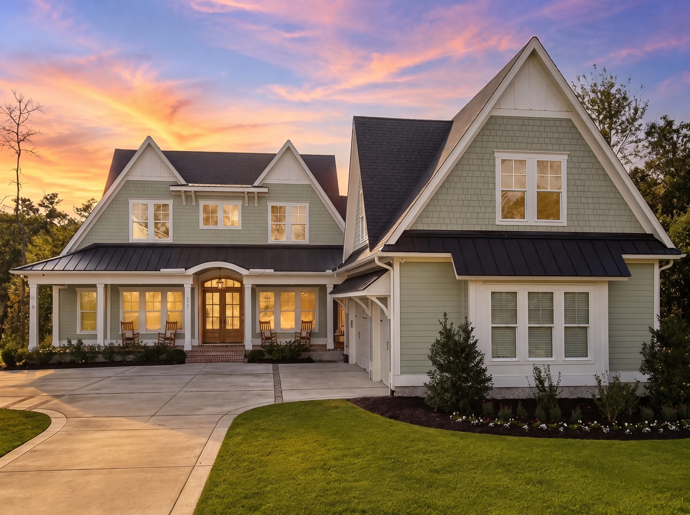 22-2124 HOUSE PLAN – style Home Plan – 4-Bed, 4.5-Bath, 4,176 SF - Modern Brick, AI-generated exterior concept