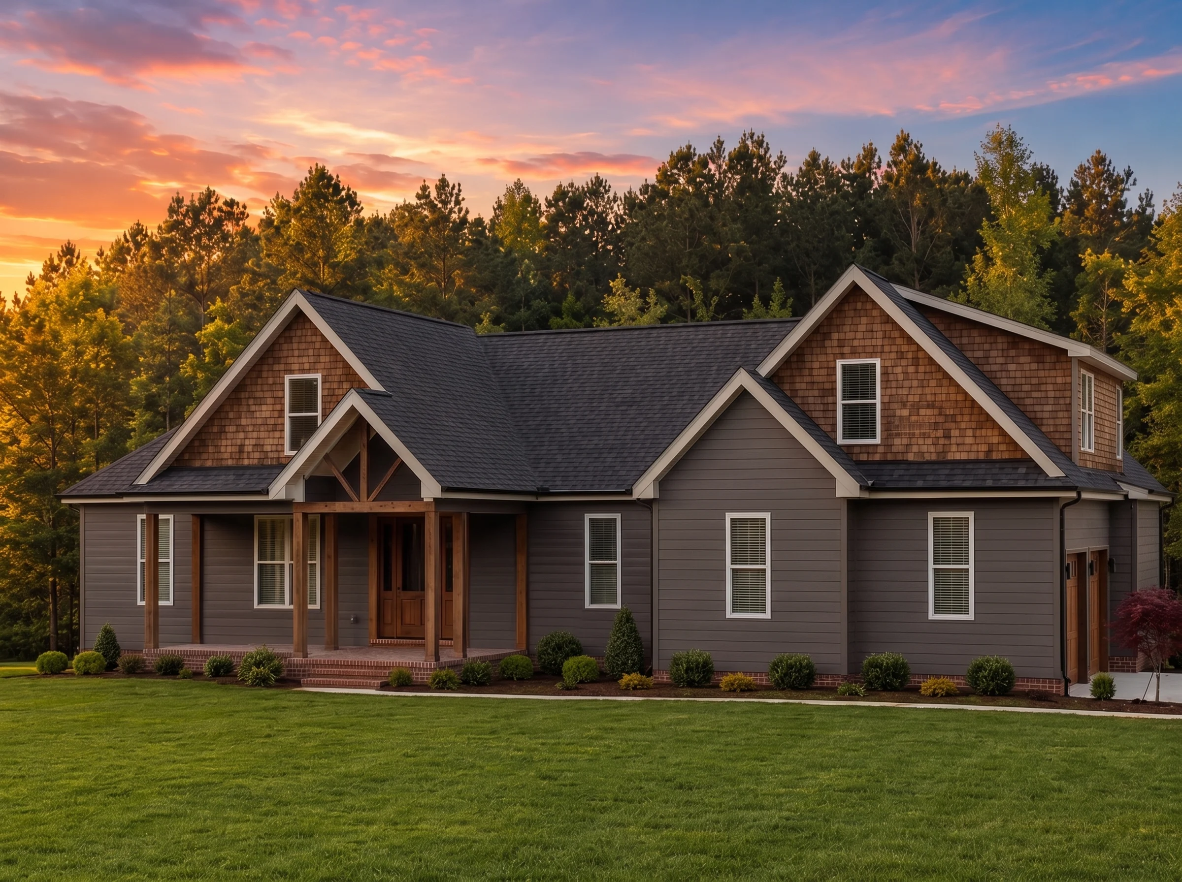 22-1255 HOUSE PLAN – Modern Farmhouse Home Plan – 3-Bed, 2.5-Bath,  2,665 SF - Modern Dark, AI-generated exterior concept