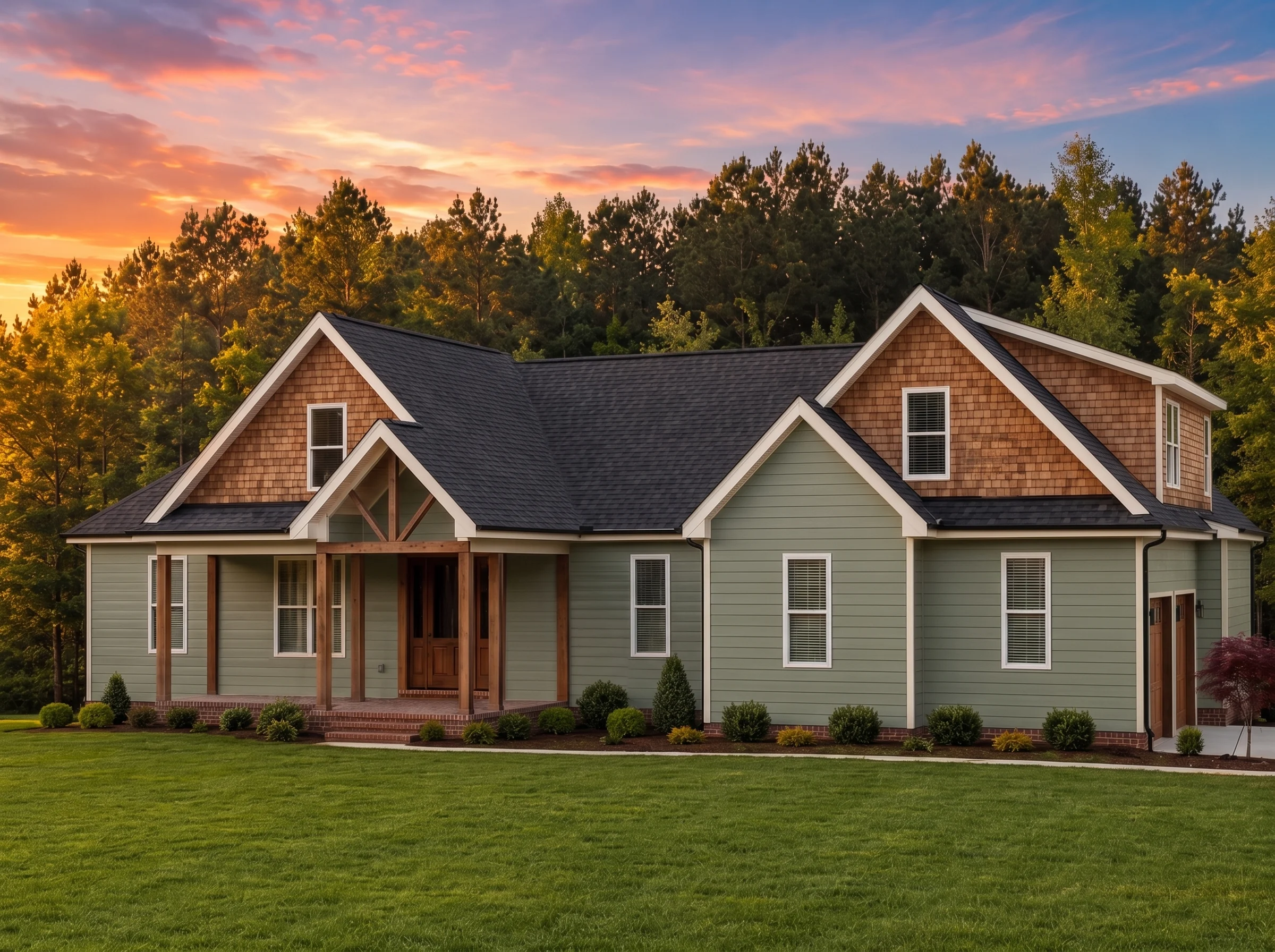 22-1255 HOUSE PLAN – Modern Farmhouse Home Plan – 3-Bed, 2.5-Bath,  2,665 SF - Modern Brick, AI-generated exterior concept