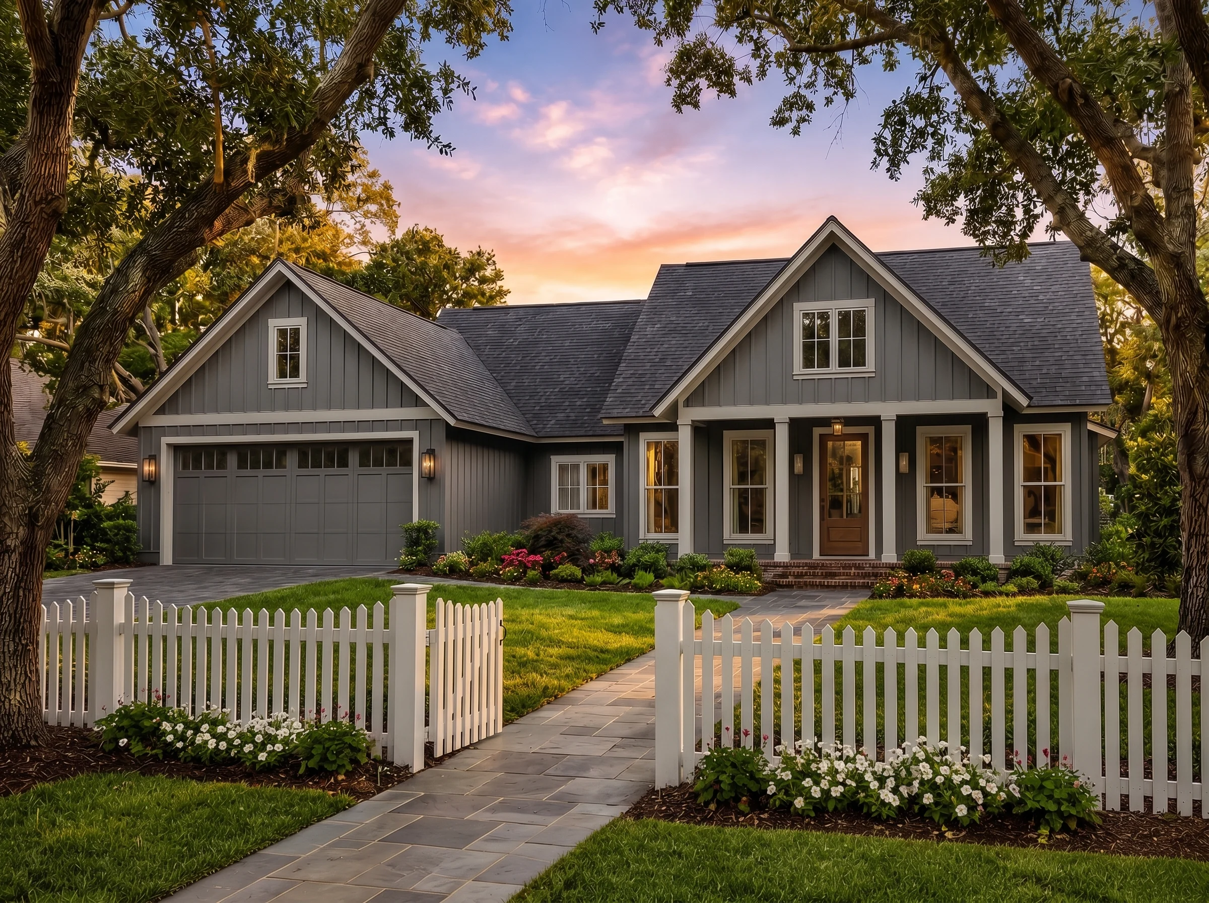 22-1350 HOUSE PLAN – Modern Farmhouse Home Plan – 3-Bed, 2-Bath, 1,706 SF - Modern Dark, AI-generated exterior concept