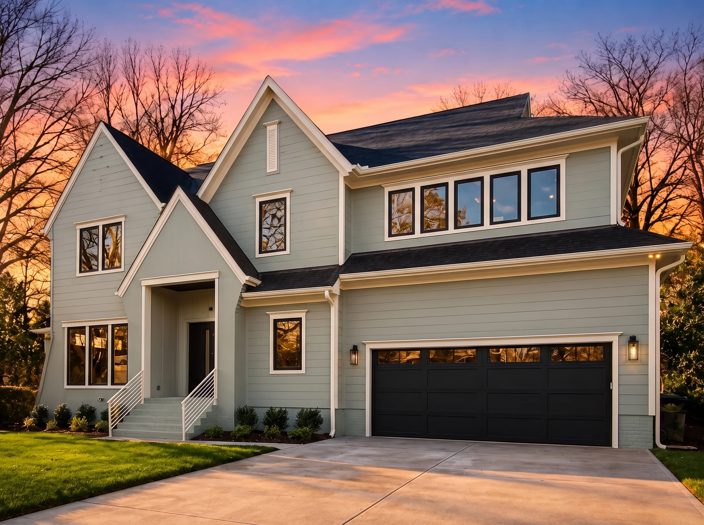 22-1195 HOUSE PLAN – Contemporary Home Plan – 4-Bed, 4.5-Bath, 5,004 SF - Modern Brick, AI-generated exterior concept