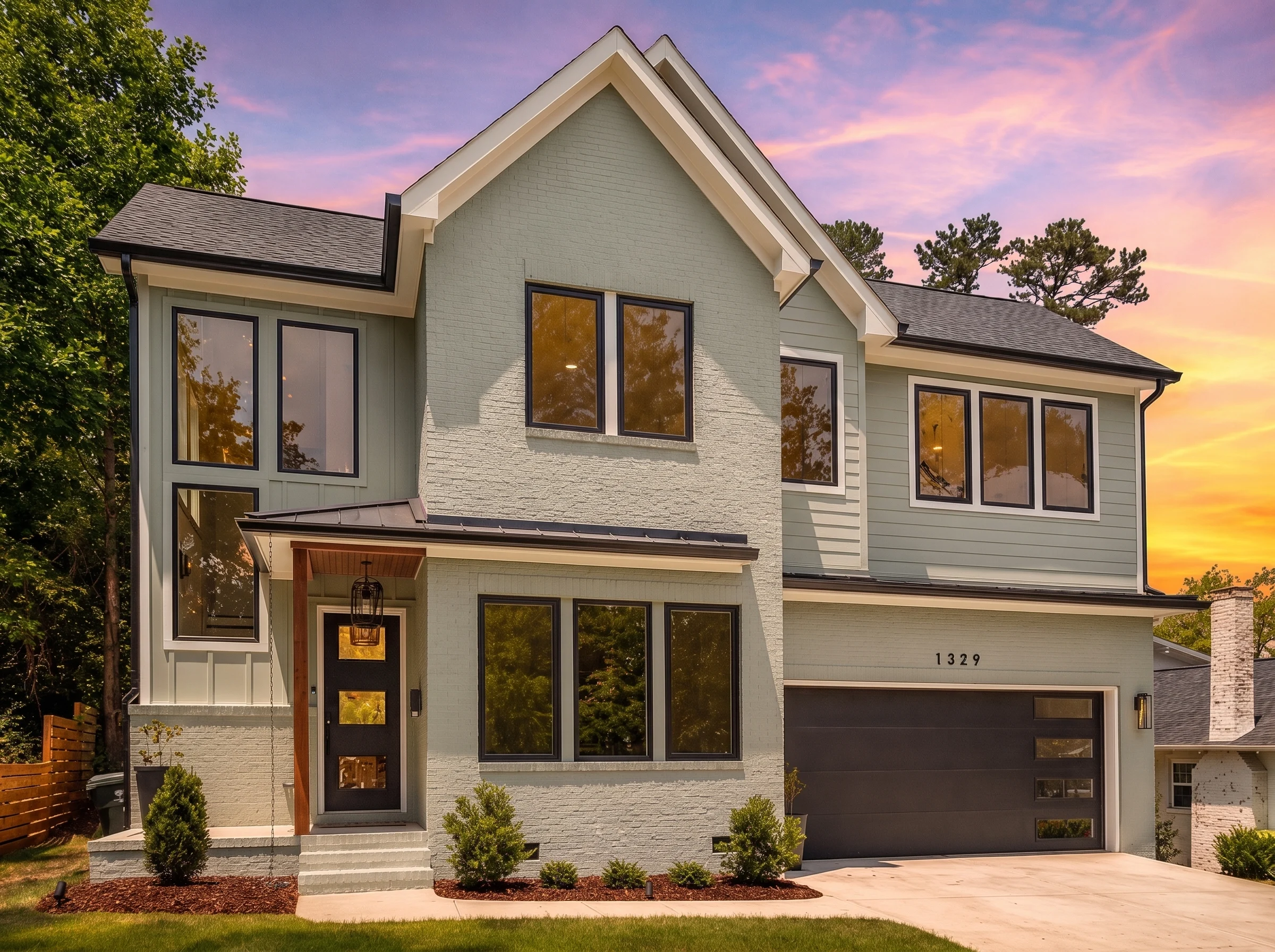22-1602 HOUSE PLAN – Contemporary Home Plan – 5-Bed, 4.5-Bath, 4,075 SF - Modern Brick, AI-generated exterior concept