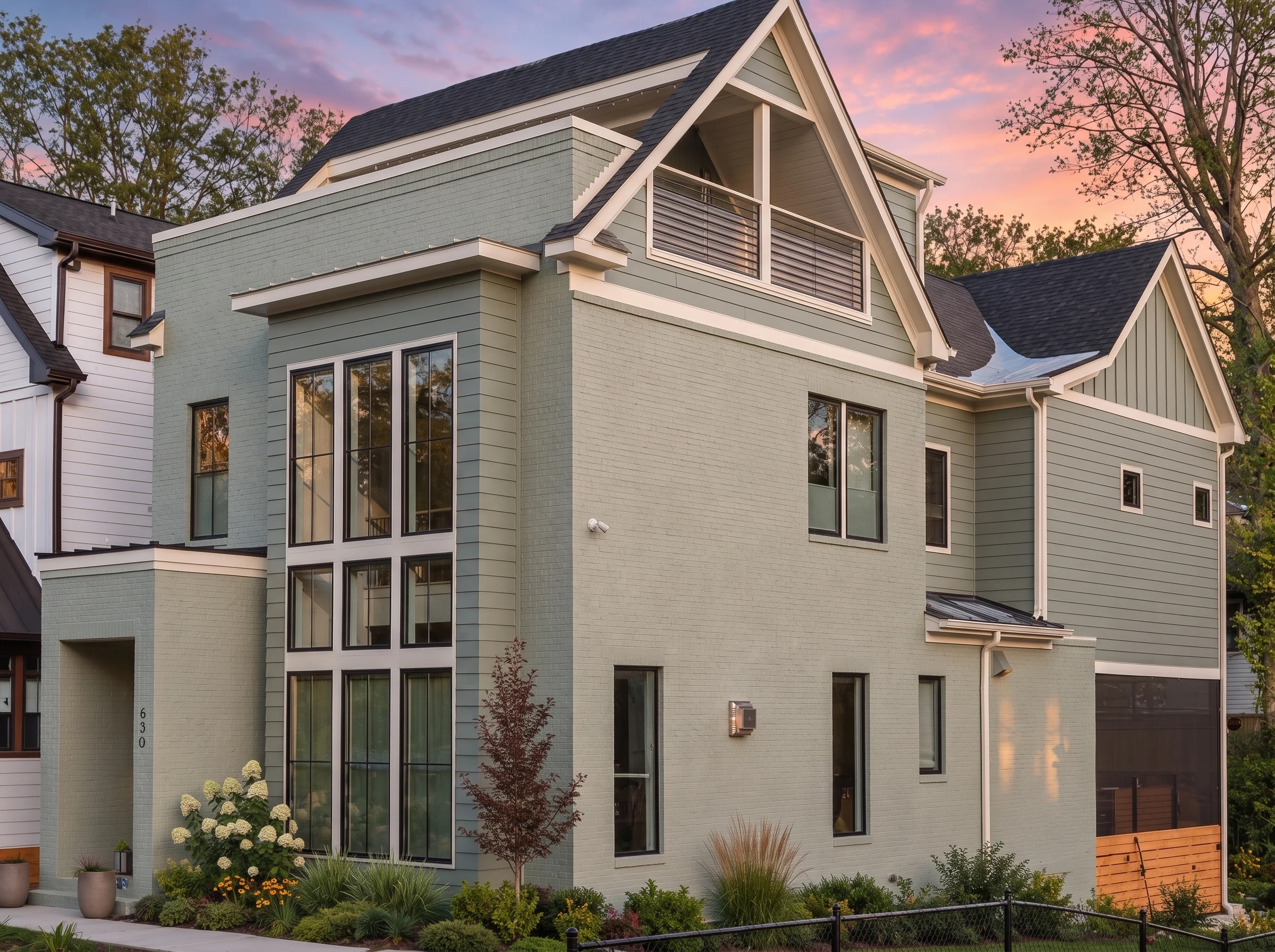 22-1028 HOUSE PLAN – Contemporary Home Plan – 4-Bed, 3-Bath, 2,560 SF - Modern Brick, AI-generated exterior concept