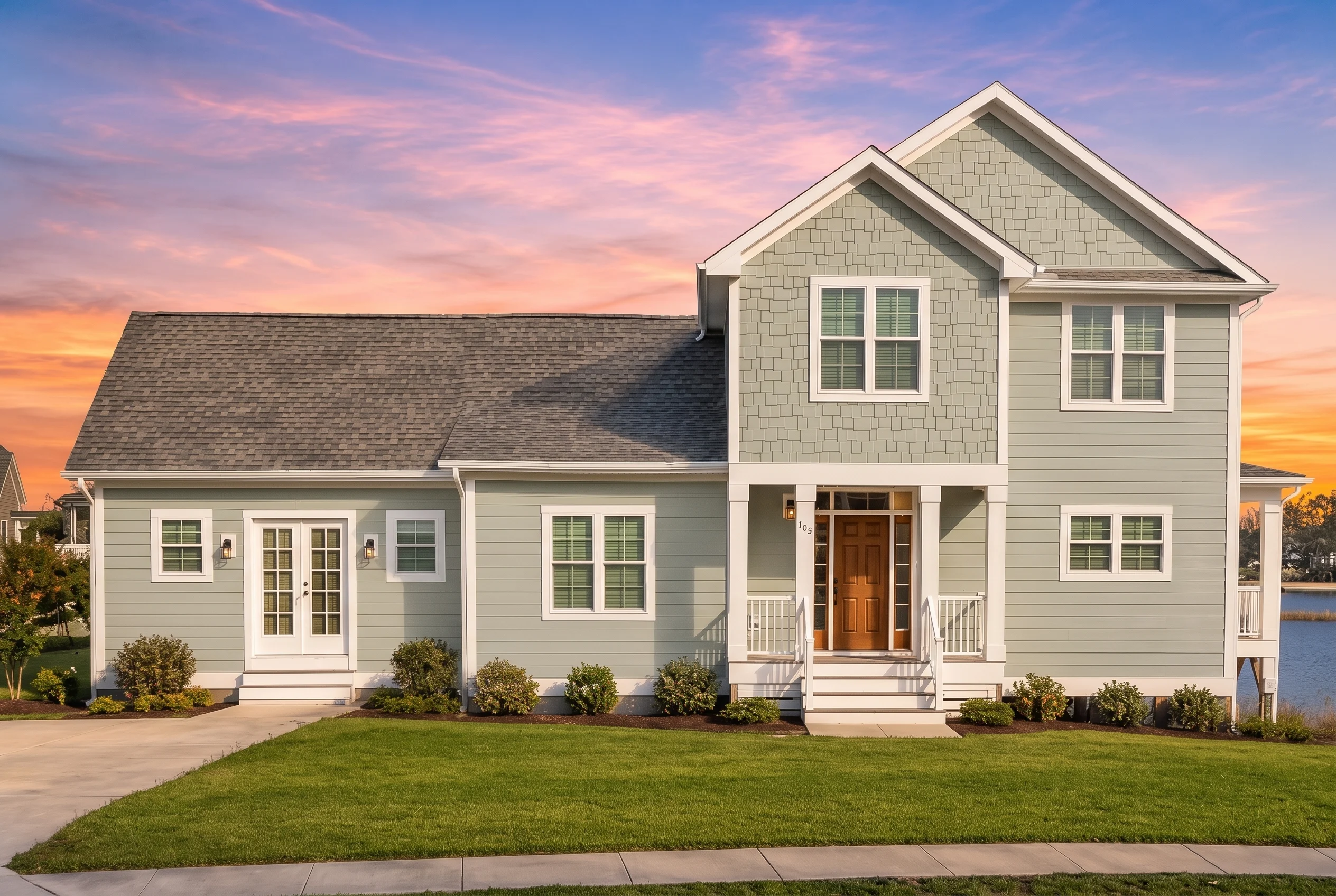 21-2681 HOUSE PLAN – Coastal Farmhouse Home Plan – 4-Bed, 3-Bath, 3,244 SF - Modern Brick, AI-generated exterior concept