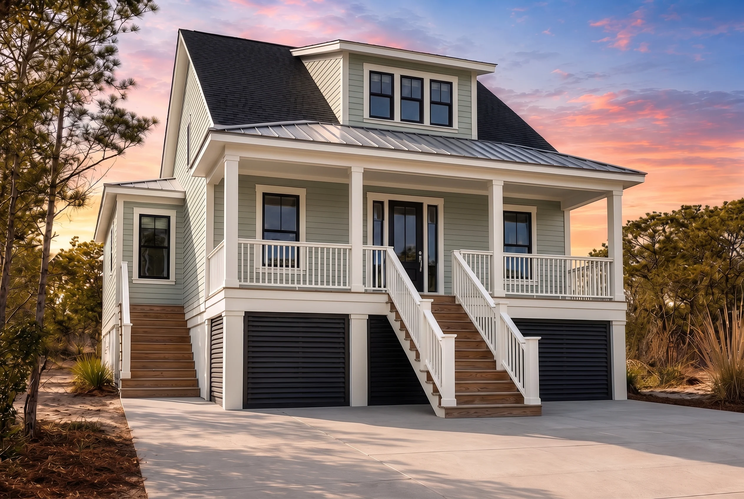 21-2803 HOUSE PLAN – Coastal Home Plan – 3-Bed, 2-Bath, 2,845 SF - Modern Brick, AI-generated exterior concept