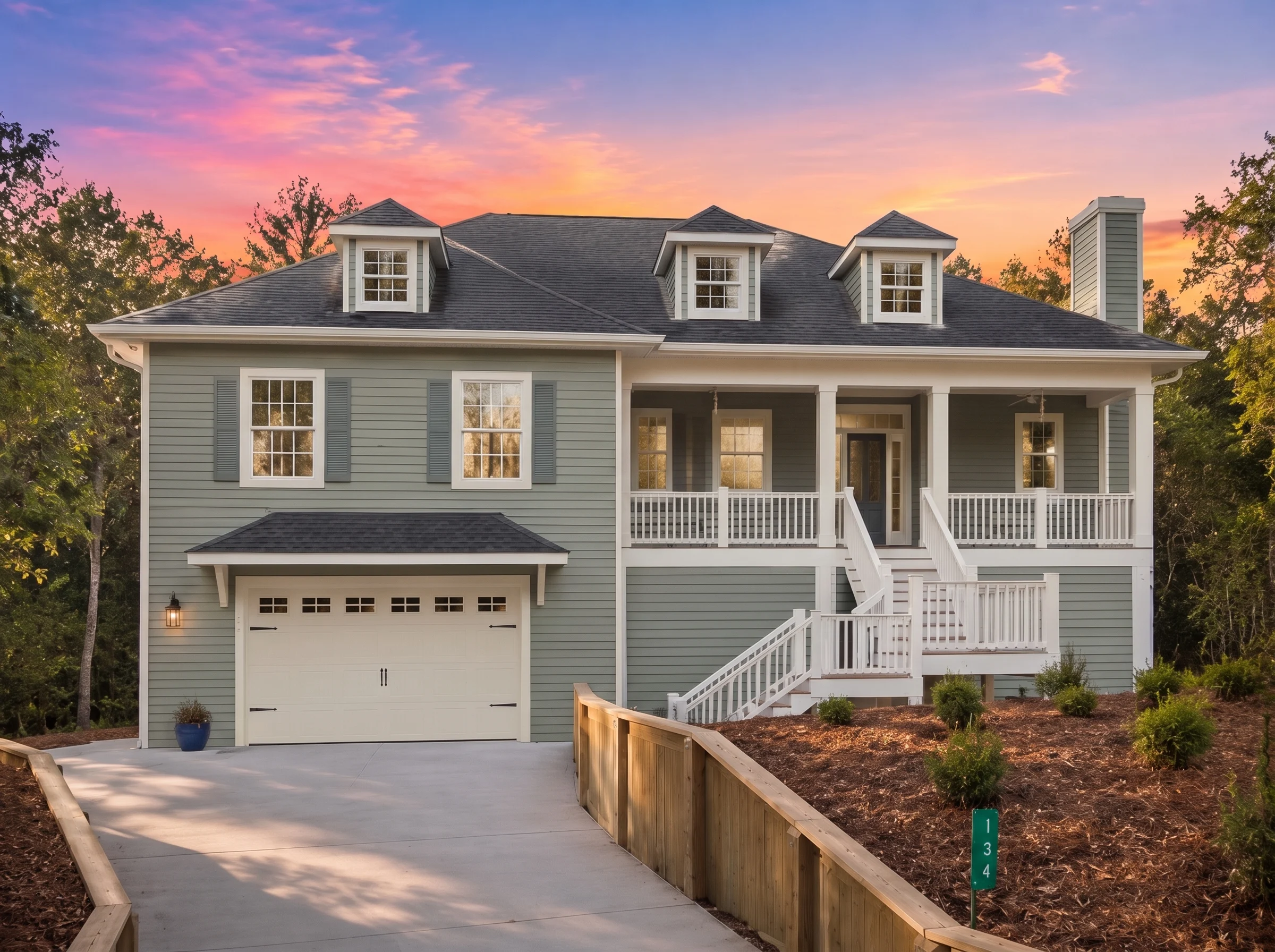 21-2503 HOUSE PLAN – Coastal Home Plan – 3-Bed, 3-Bath, 2,185 SF - Modern Brick, AI-generated exterior concept