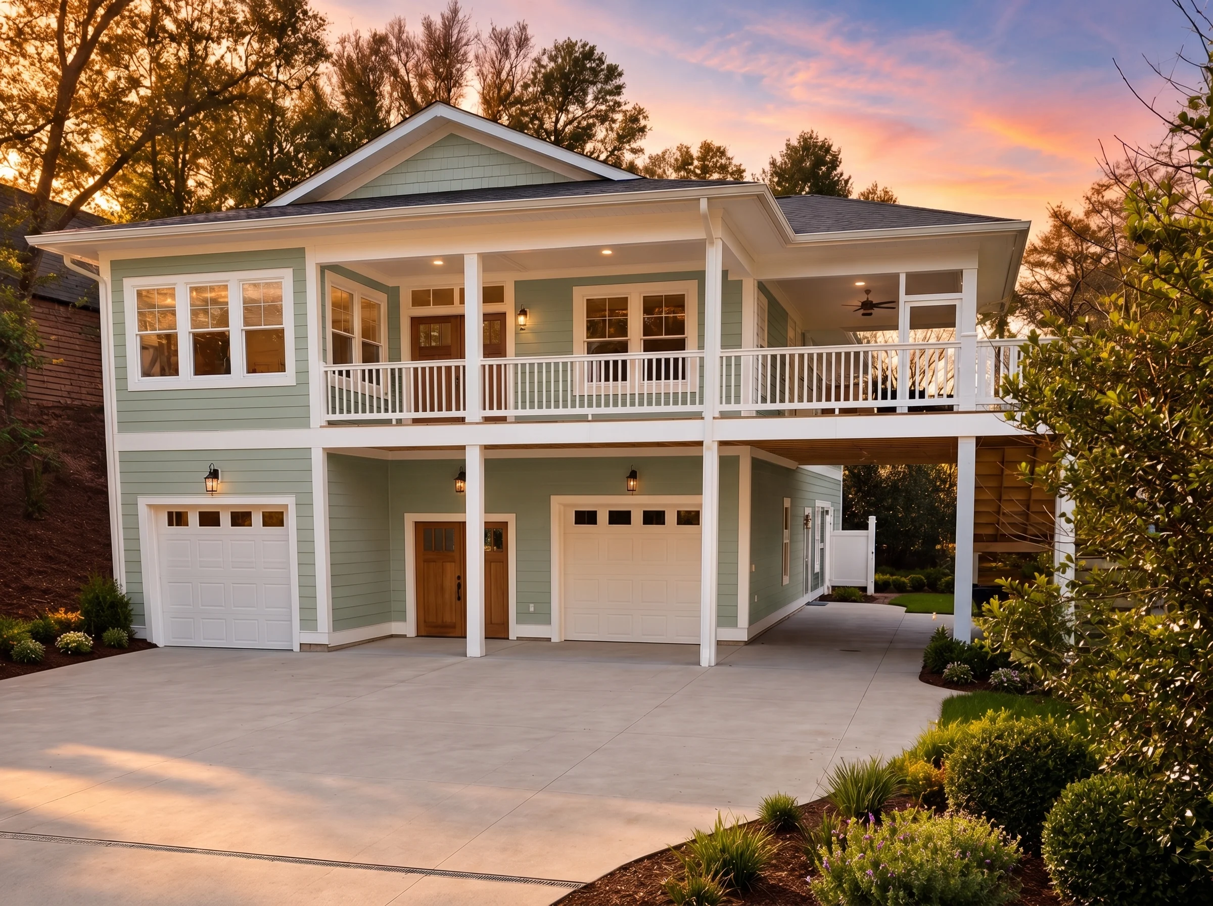 21-2376 HOUSE PLAN – Coastal Home Plan – 3-Bed, 3-Bath, 2,253 SF - Modern Brick, AI-generated exterior concept