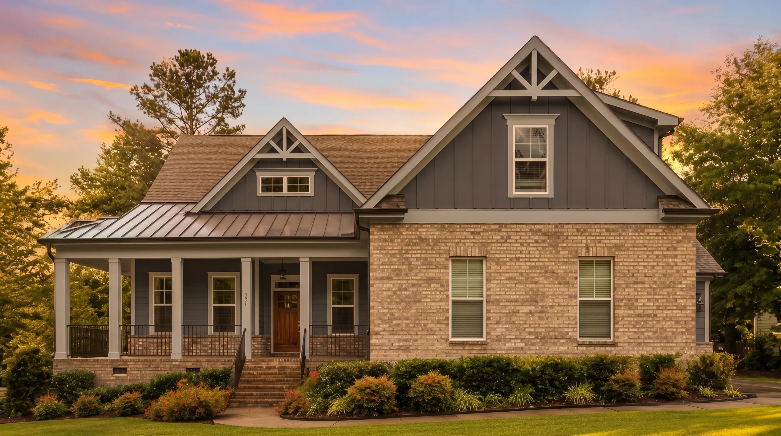 21-2578 HOUSE PLAN – Modern Farmhouse Home Plan – 3-Bed, 3-Bath, 3,027 SF - Modern Dark, AI-generated exterior concept