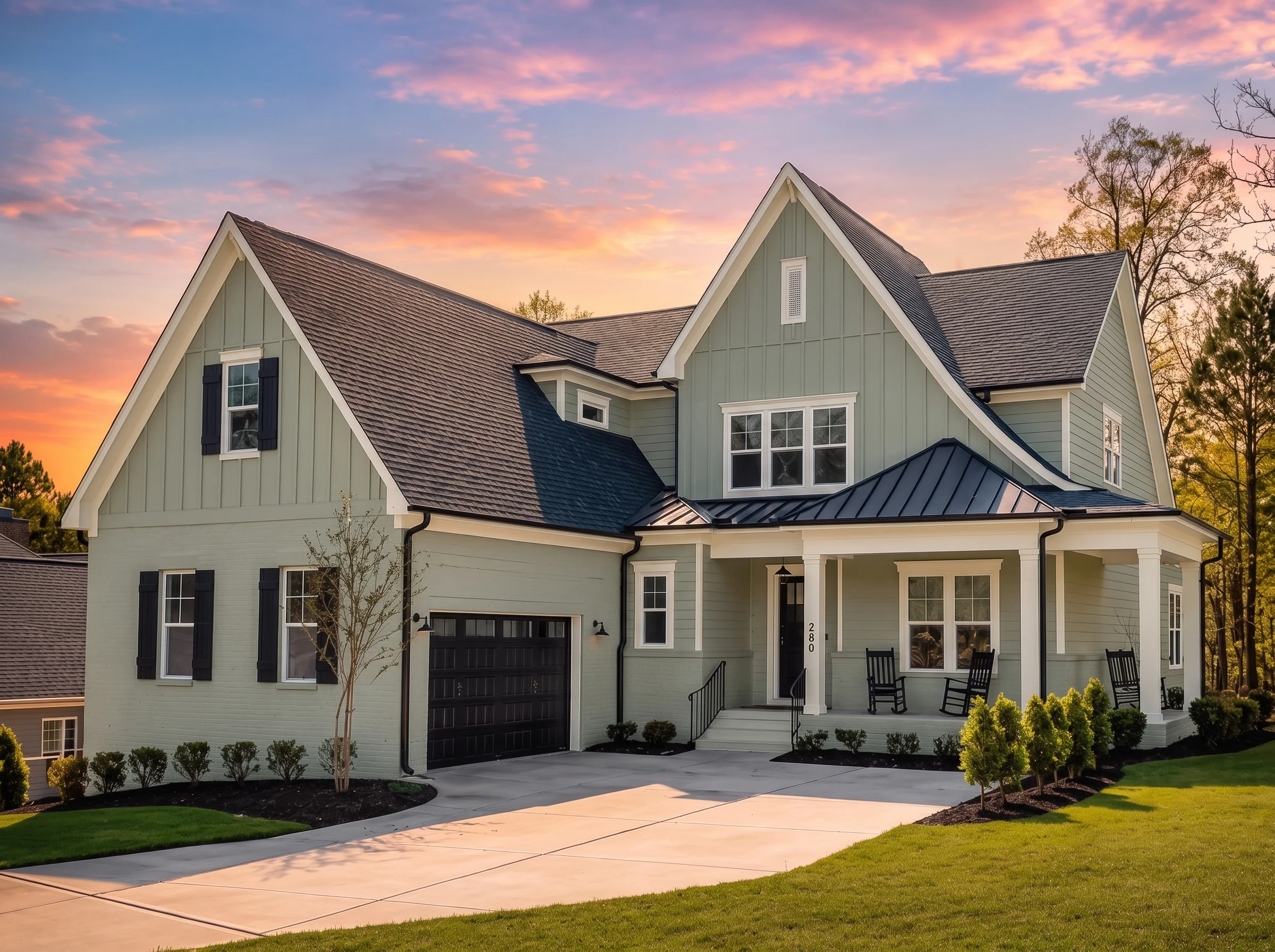 21-2599 HOUSE PLAN – Modern Farmhouse Home Plan – 4-Bed, 3-Bath, 3,651 SF - Modern Brick, AI-generated exterior concept