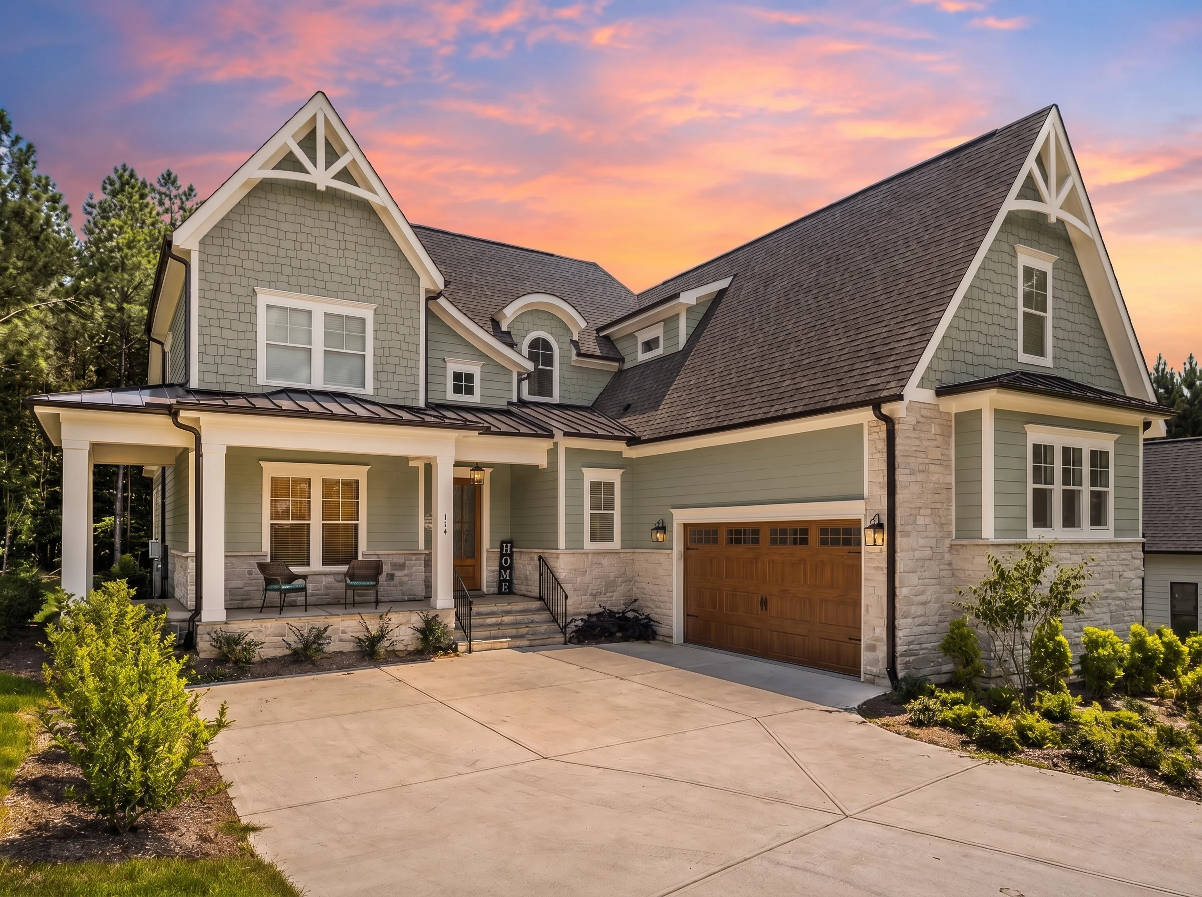 21-2874 HOUSE PLAN – Modern Craftsman Home Plan – 4-Bed, 3-Bath, 3,672 SF - Modern Brick, AI-generated exterior concept