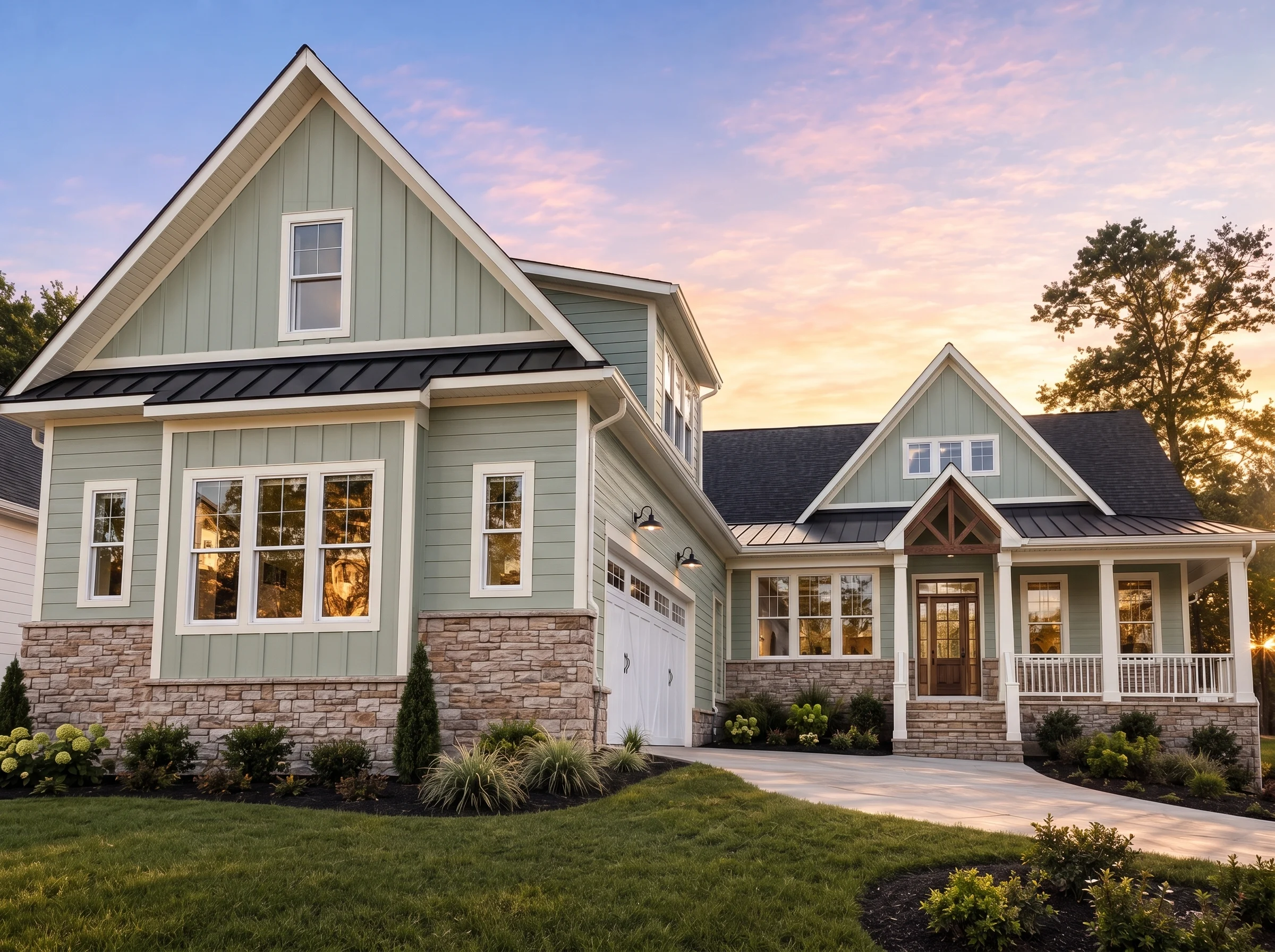 21-3357 HOUSE PLAN – Modern Farmhouse Home Plan – 4-Bed, 3-Bath, 3,507 SF - Modern Brick, AI-generated exterior concept