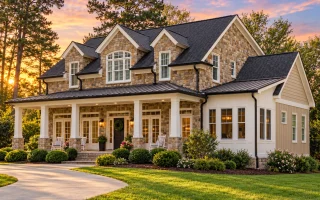 14-1877 HOUSE PLAN - Traditional Craftsman Home Plan - 4-Bed, 3.5-Bath, 3,392 SF