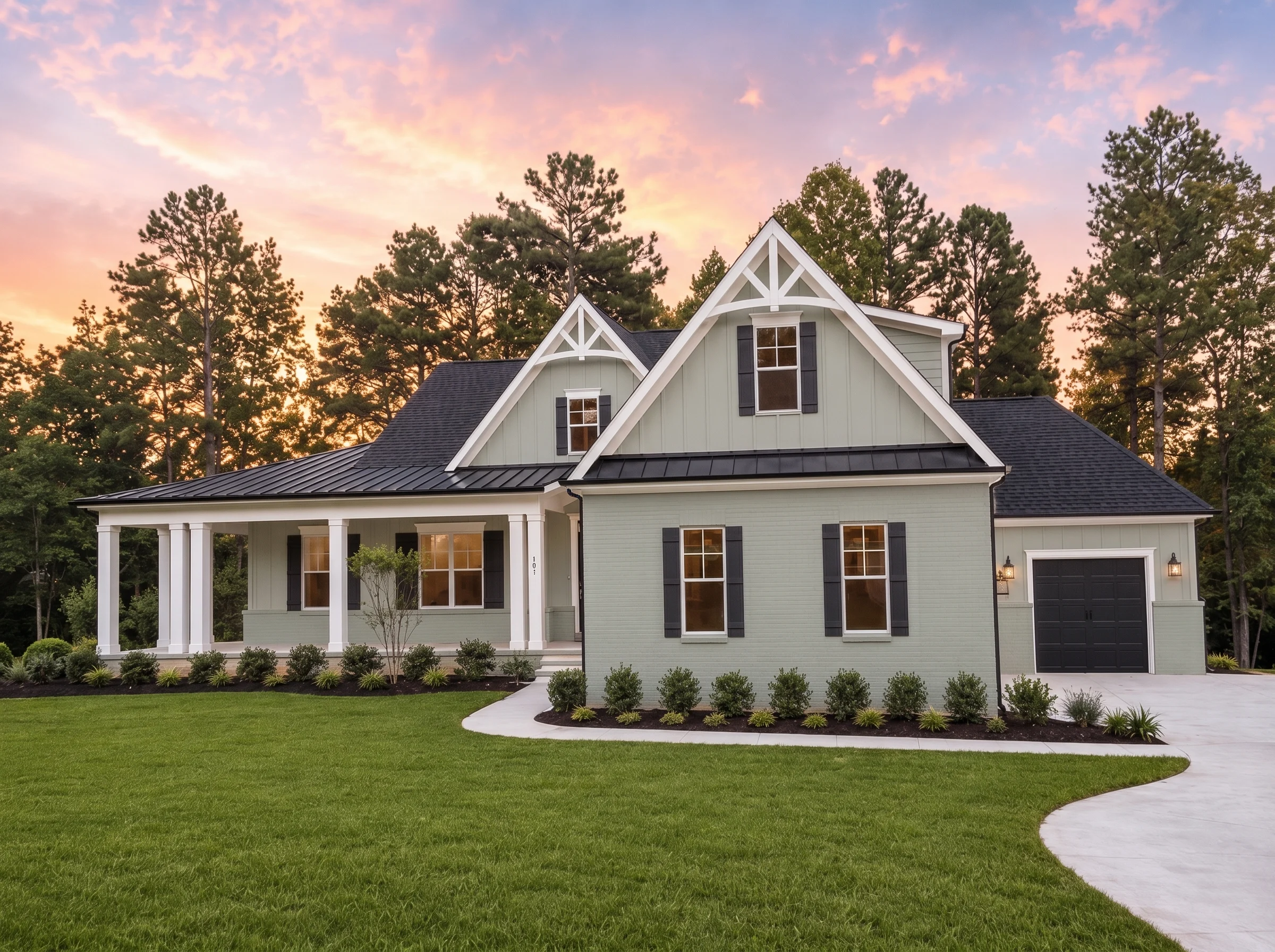 21-2873 HOUSE PLAN – Modern Farmhouse Home Plan – 4-Bed, 3.5-Bath, 3,198 SF - Modern Brick, AI-generated exterior concept