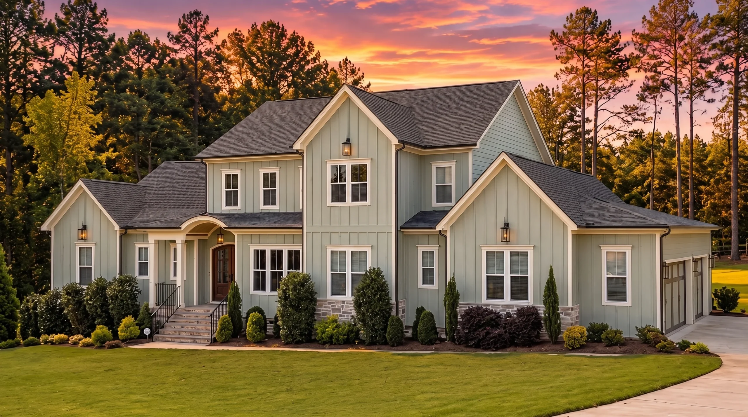 21-3500 HOUSE PLAN – Modern Farmhouse Home Plan – 4-Bed, 5-Bath, 3,885 SF - Modern Brick, AI-generated exterior concept