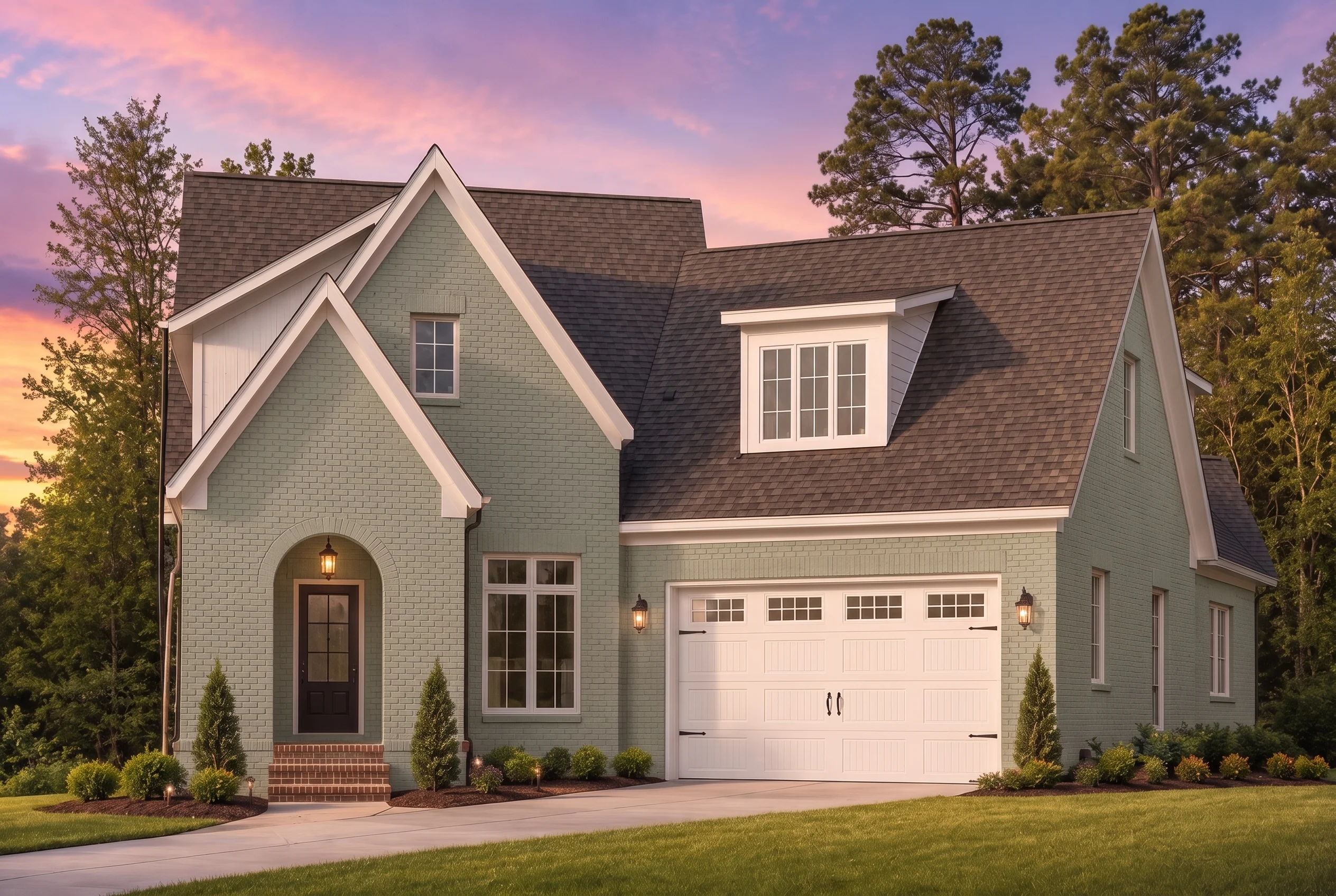 21-2368 HOUSE PLAN – Classic Suburban Home Plan – 3-Bed, 3.5-Bath, 3,847 SF - Modern Brick, AI-generated exterior concept
