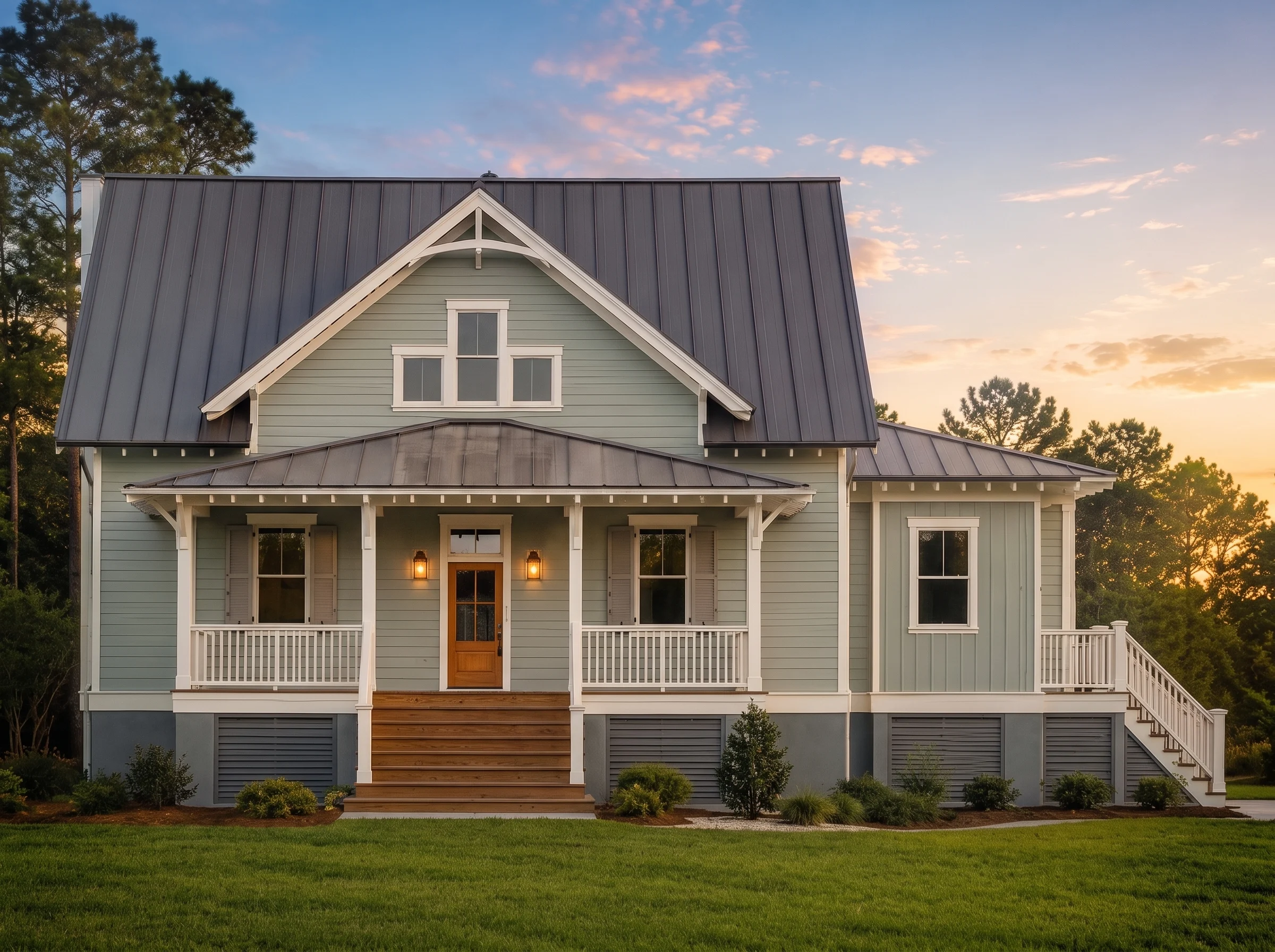 21-2406 HOUSE PLAN – Coastal Cottage Home Plan – 3-Bed, 3-Bath, 2,384 SF - Modern Brick, AI-generated exterior concept