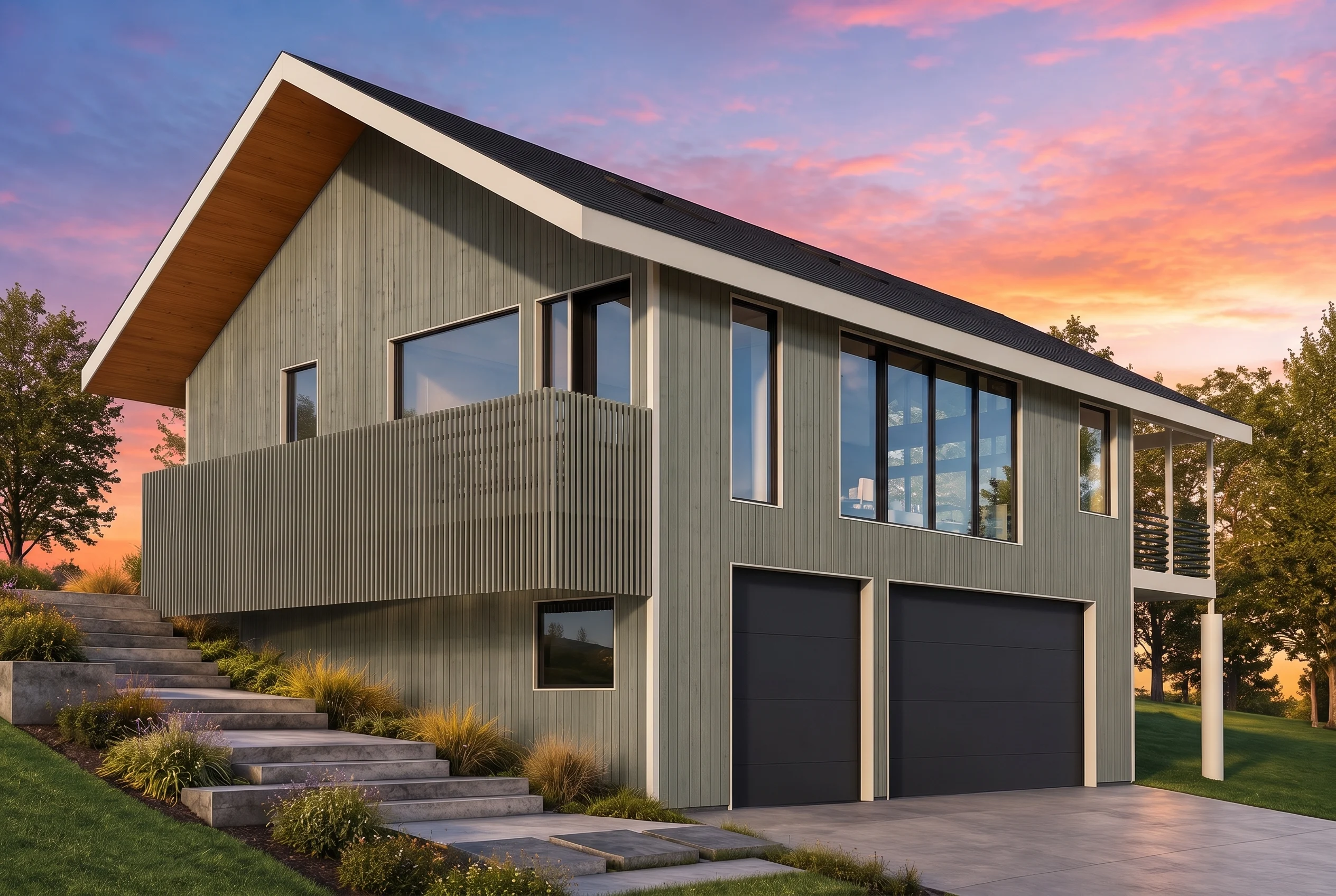 21-2937 HOUSE PLAN – Contemporary Mountain Home Plan – 2-Bed, 2-Bath, 1,216 SF - Modern Brick, AI-generated exterior concept