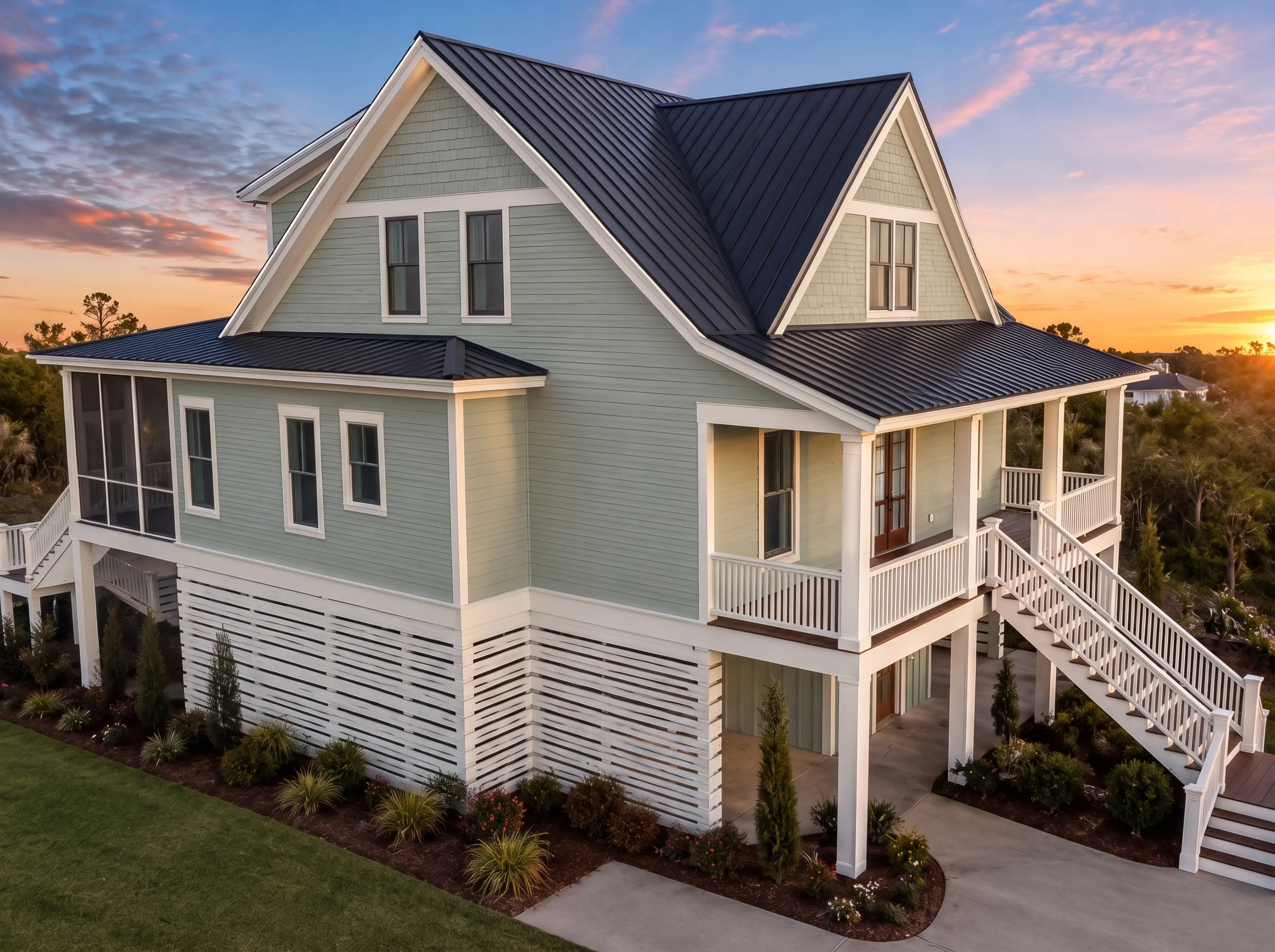 21-2675 HOUSE PLAN – Coastal Home Plan – 3-Bed, 3.5-Bath, 2,937 SF - Modern Brick, AI-generated exterior concept