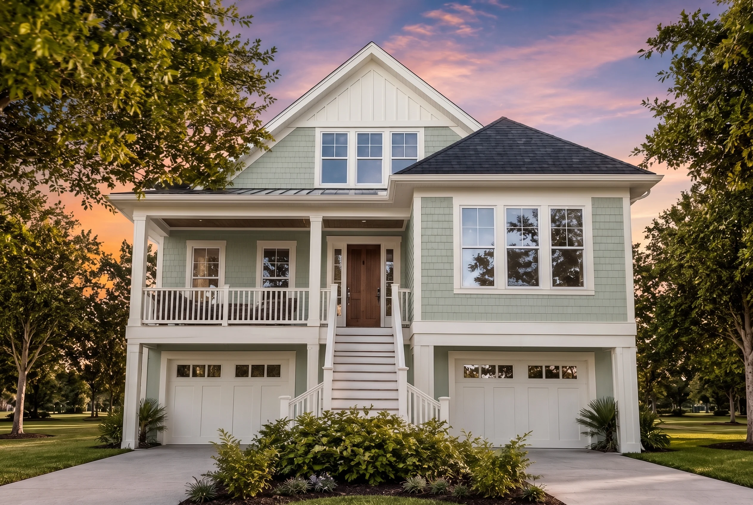 21-3110 HOUSE PLAN – Coastal Home Plan – 4-Bed, 3.5-Bath, 2,361 SF - Modern Brick, AI-generated exterior concept