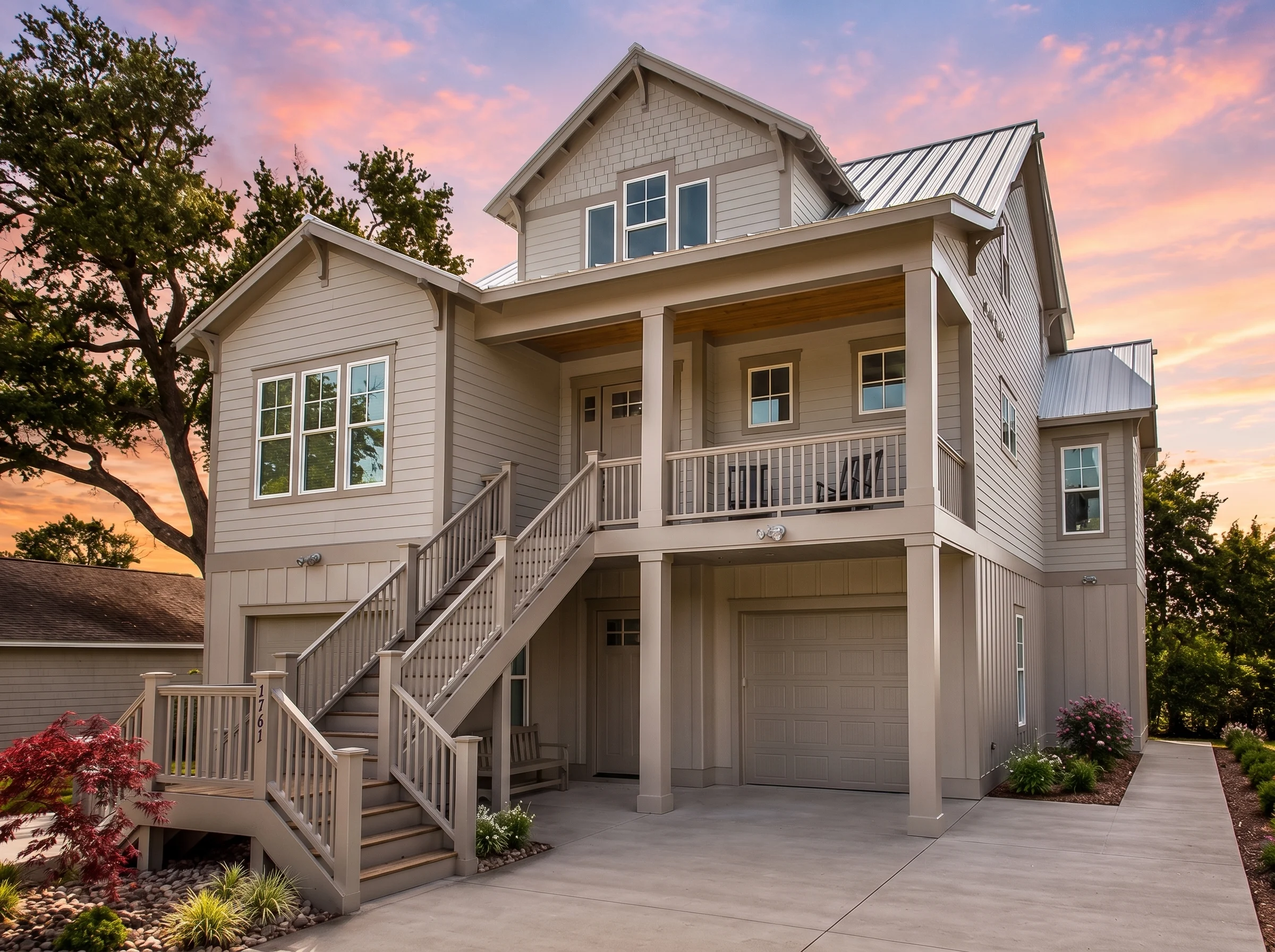 21-2338 HOUSE PLAN – Coastal Home Plan – 4-Bed, 3.5-Bath, 2,779 SF - Warm Natural, AI-generated exterior concept